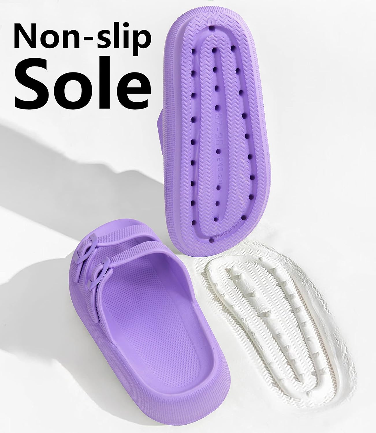 Detalle de Weweya Pillow Slippers: EVA Double Buckle Sandals for Everyday Comfort
