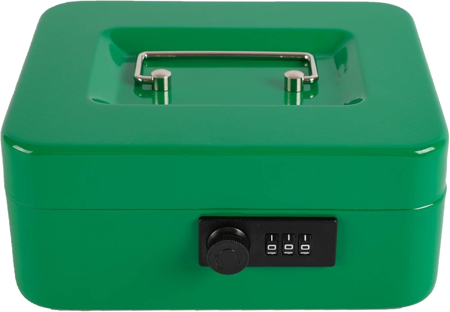 Thumbnail 6 de xydled XYD-QX-CL-M-8016 Medium Steel Cash Box, Green, Combination Lock