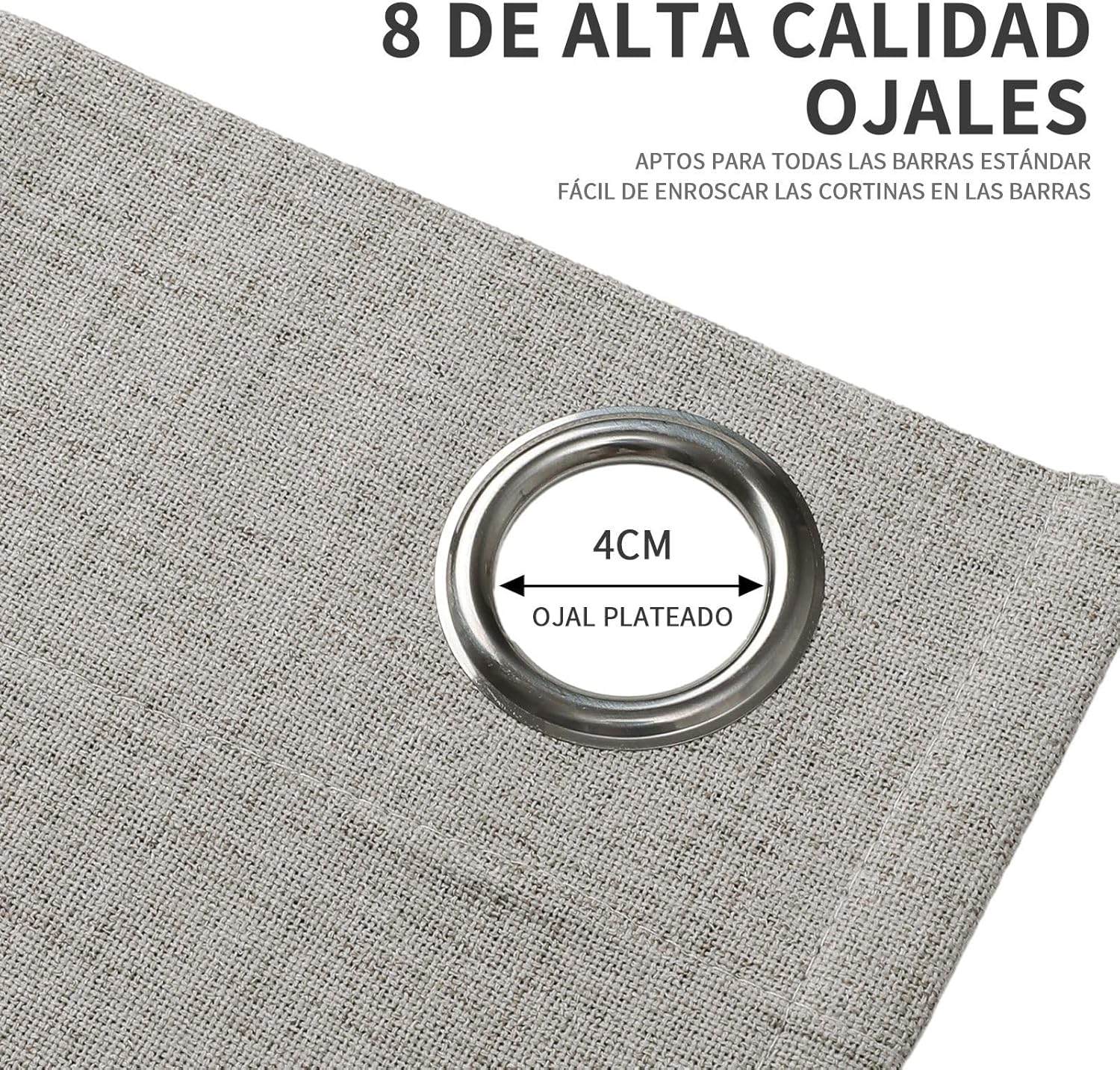 Thumbnail 4 de Joydeco Cortinas Opacas Blanco 2 piezas 💤