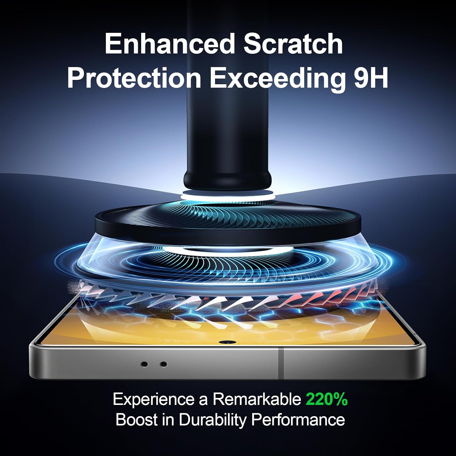 Detalle de SMARTDEVIL 3-Pack Tempered Glass Screen Protector for Samsung Galaxy S25/S24 (with fingerprint reader compatibility)