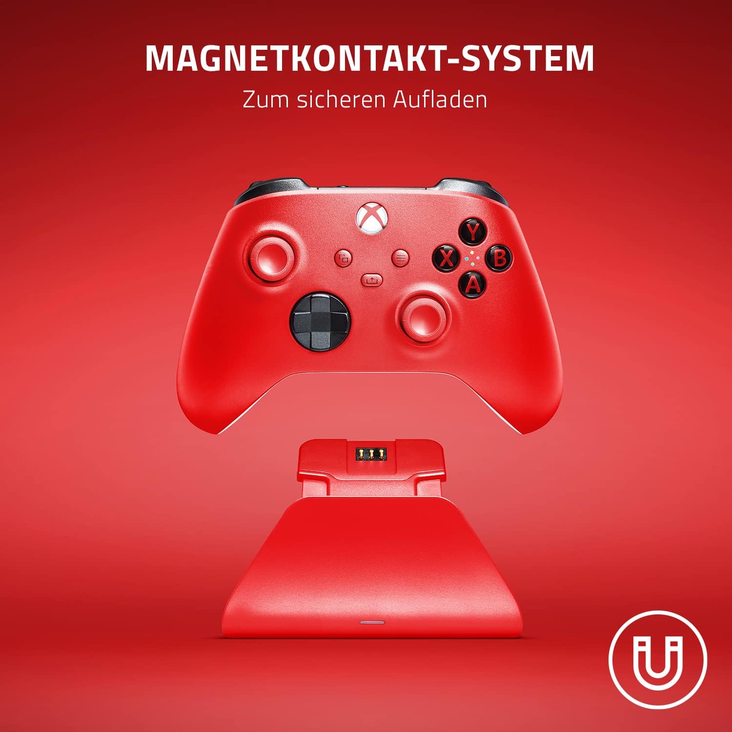 Detalle de Razer Universelle Schnellladestation – Schnellladegerät für Xbox-Controller (Pulse Red)