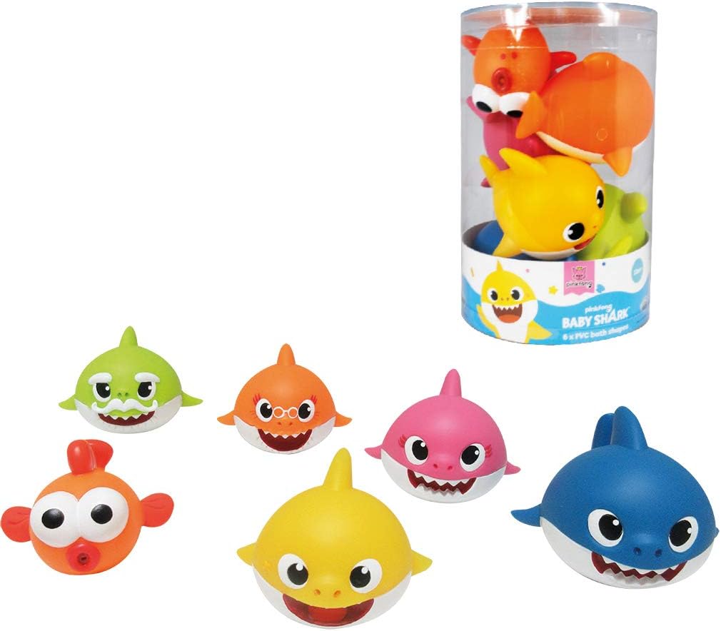 Baby Shark ODS 48821 set 6 squaletti da bagno