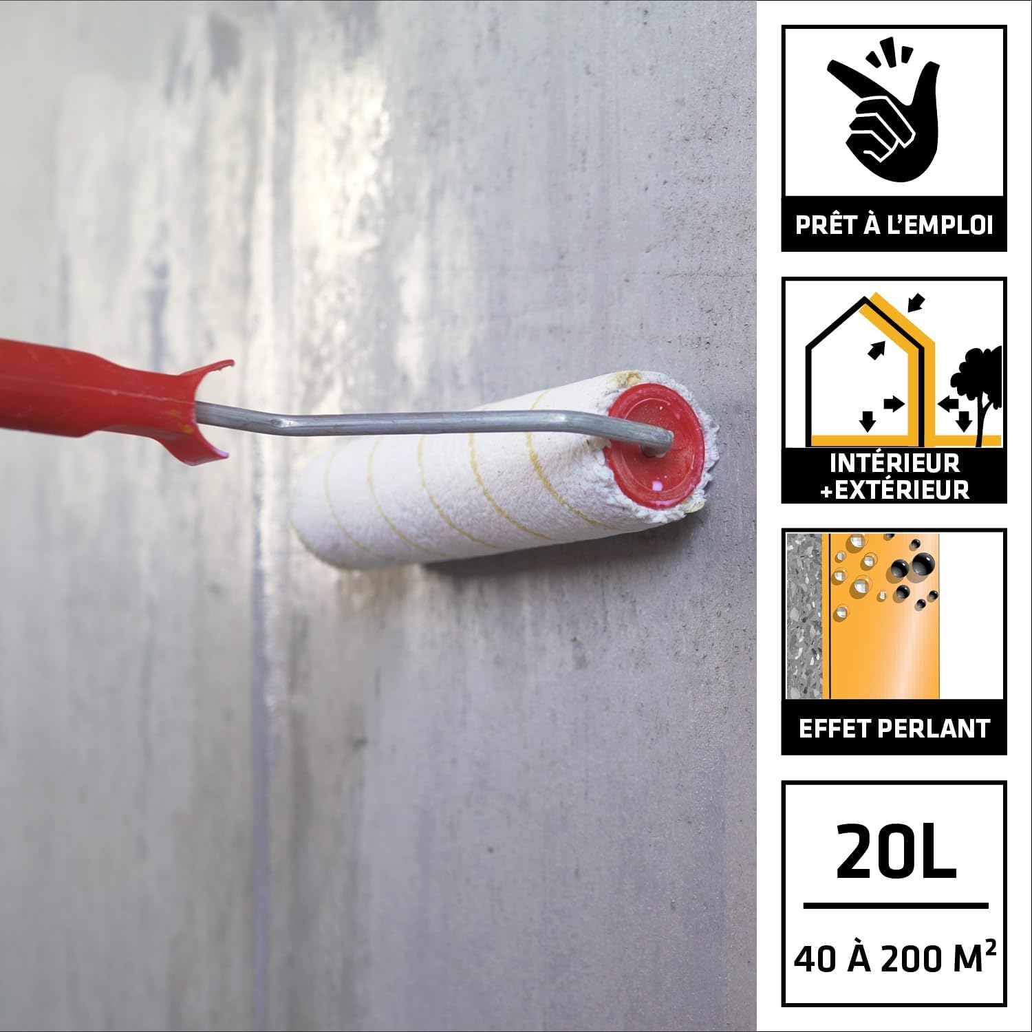 Thumbnail 2 de SIKA Protection hydrofuge façade, mur, toiture et sol – Sikagard 240 Protecteur Tout en 1, 20 L