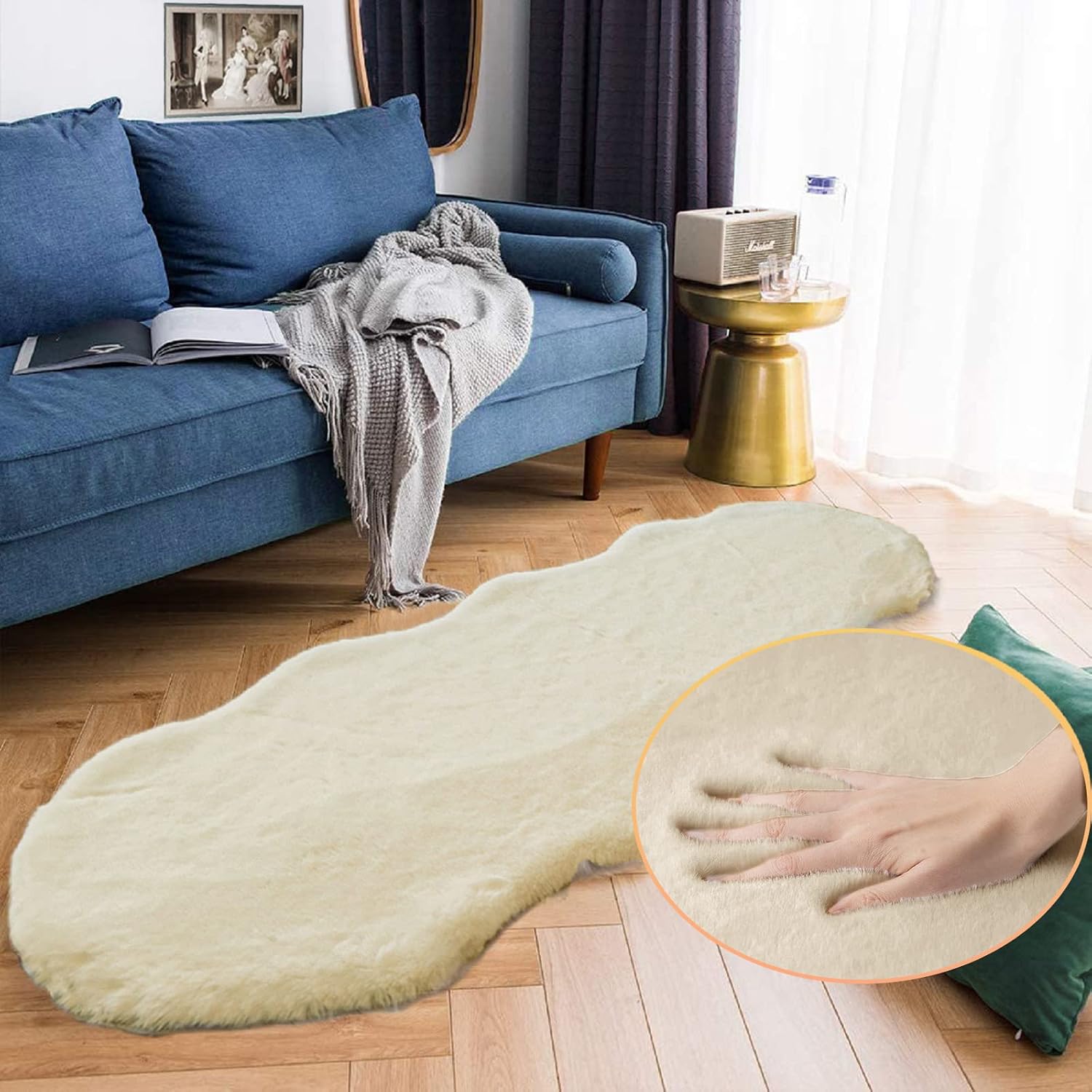Detalle de ORINOVA Teppich Flauschig 60x180 cm