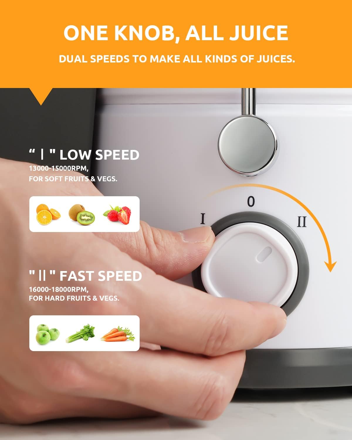 Detalle 2 de GDOR 800W Juicer 🧃
