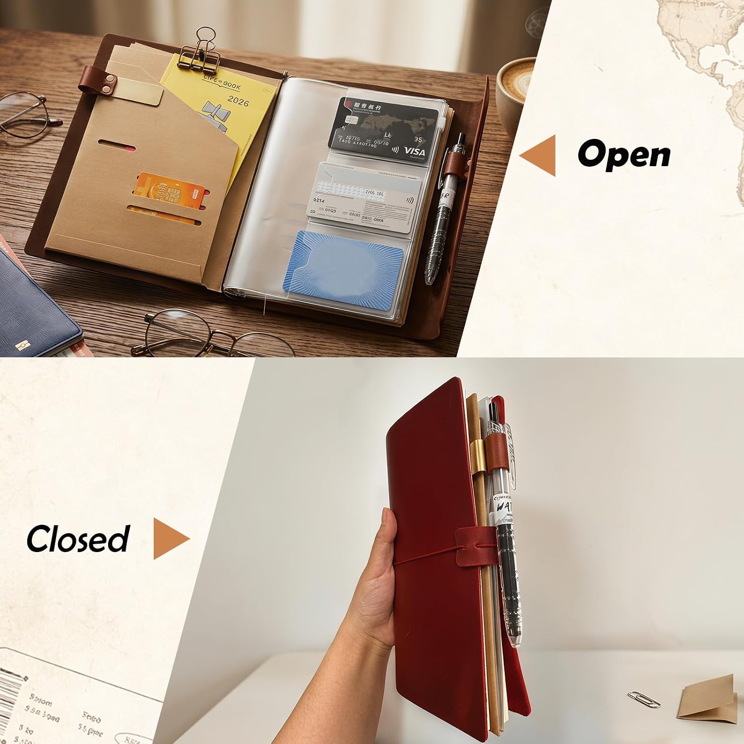 Detalle de DILVREWA DILVREWA-001 A5 Traveler’s Journal Accessory Kit, 14 Pieces