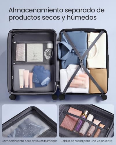 Thumbnail 6 de SONGMICS Maleta de Viaje Talla L (65 x 45 x 25 cm) – ABS, ruedas 360°, cierre TSA y compartimento impermeable