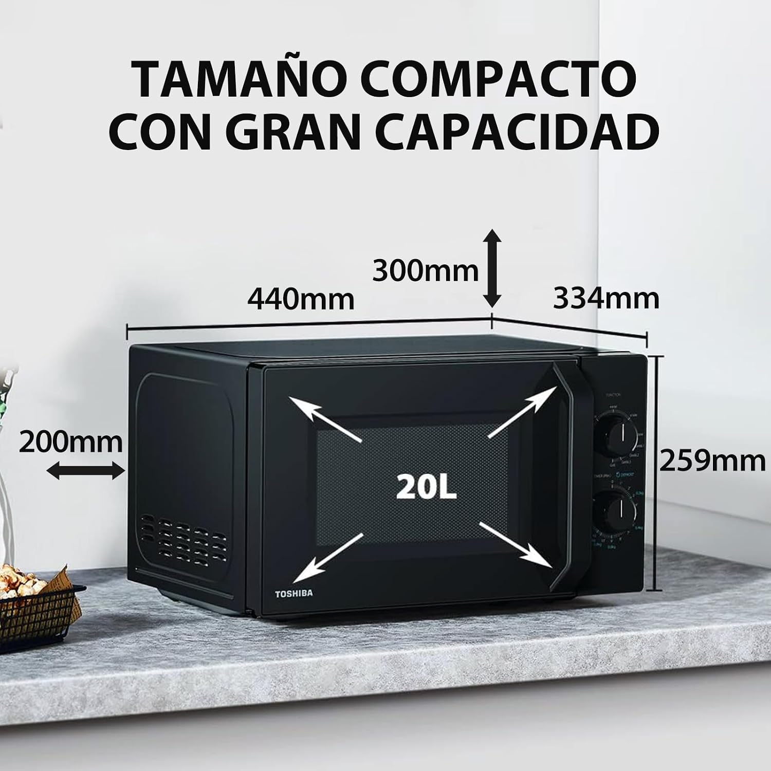 Thumbnail 1 de Toshiba MW2-MG20P(BK) microondas 20 L 800 W