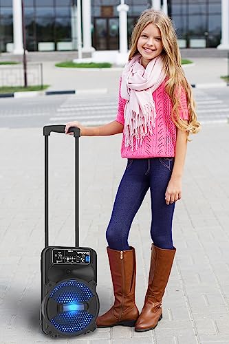 Detalle de Cefa Toys – Altavoz Bluetooth portátil de 100 W con micrófono, mando y iluminación LED