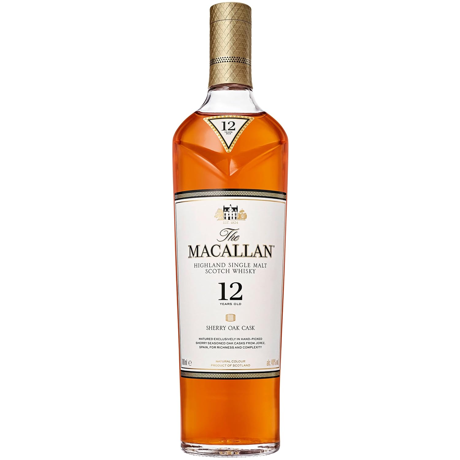Detalle de Macallan Sherry Oak 12 Años Whisky 70cl
