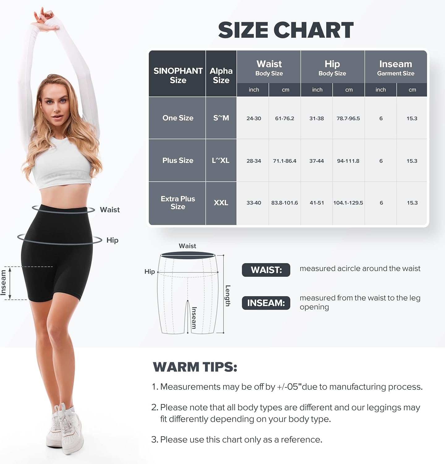 Thumbnail 5 de SINOPHANT Radlerhose Damen Kurz High Waist Shorts – Vielseitige Tight für Sommer, Yoga und Fitness