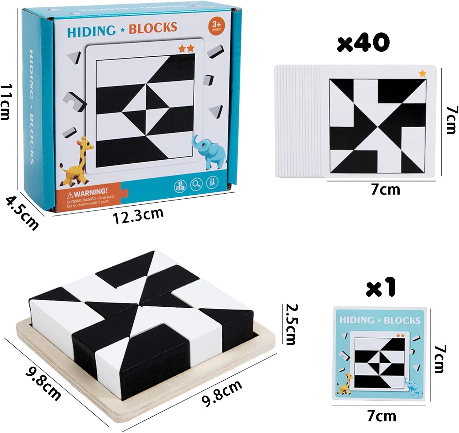 Thumbnail 3 de Blocchi di costruzione in legno 3D Montessori: puzzle geometrico per bambini