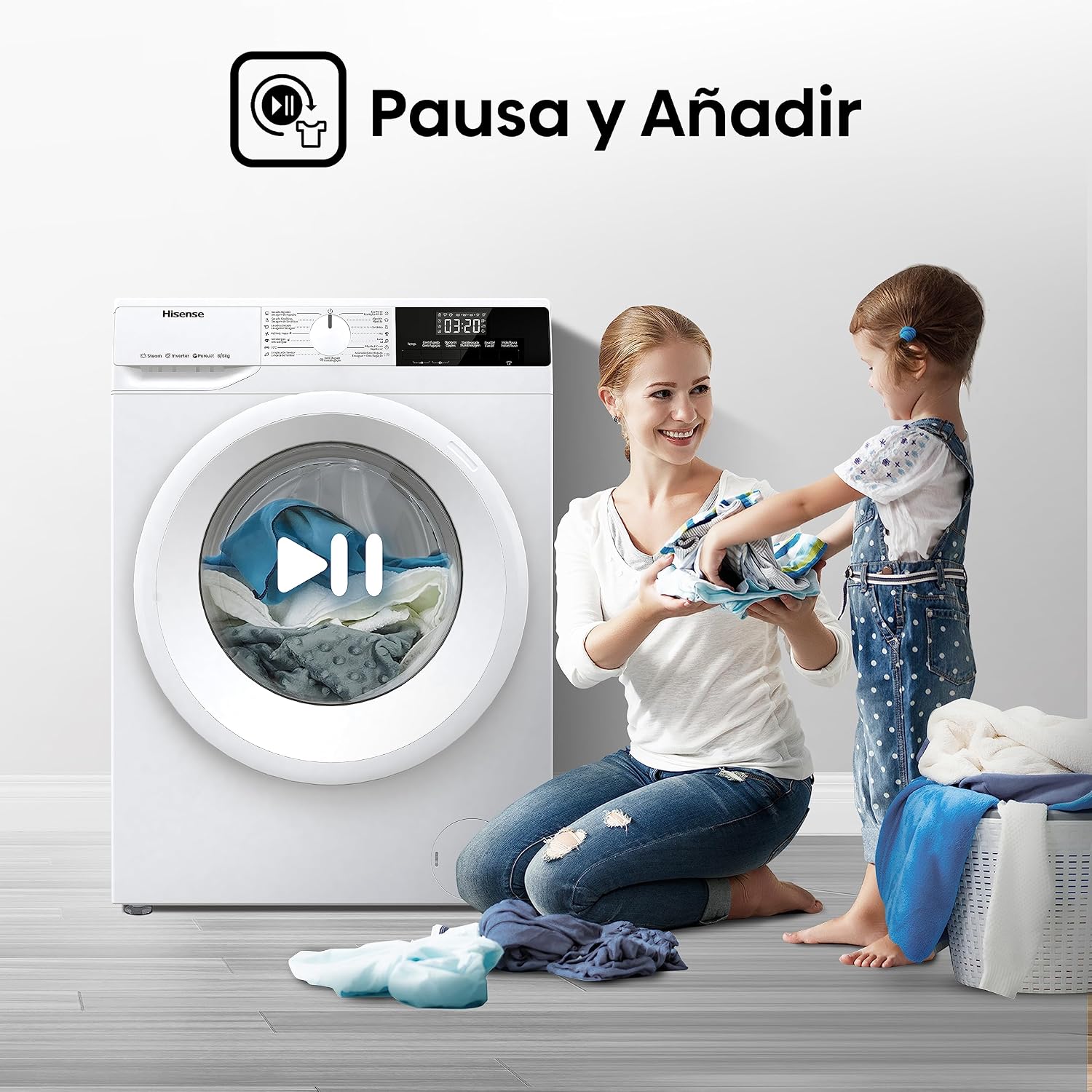 Thumbnail 5 de Hisense WDQE8014EVJM Lavasecadora 8+5 Kg