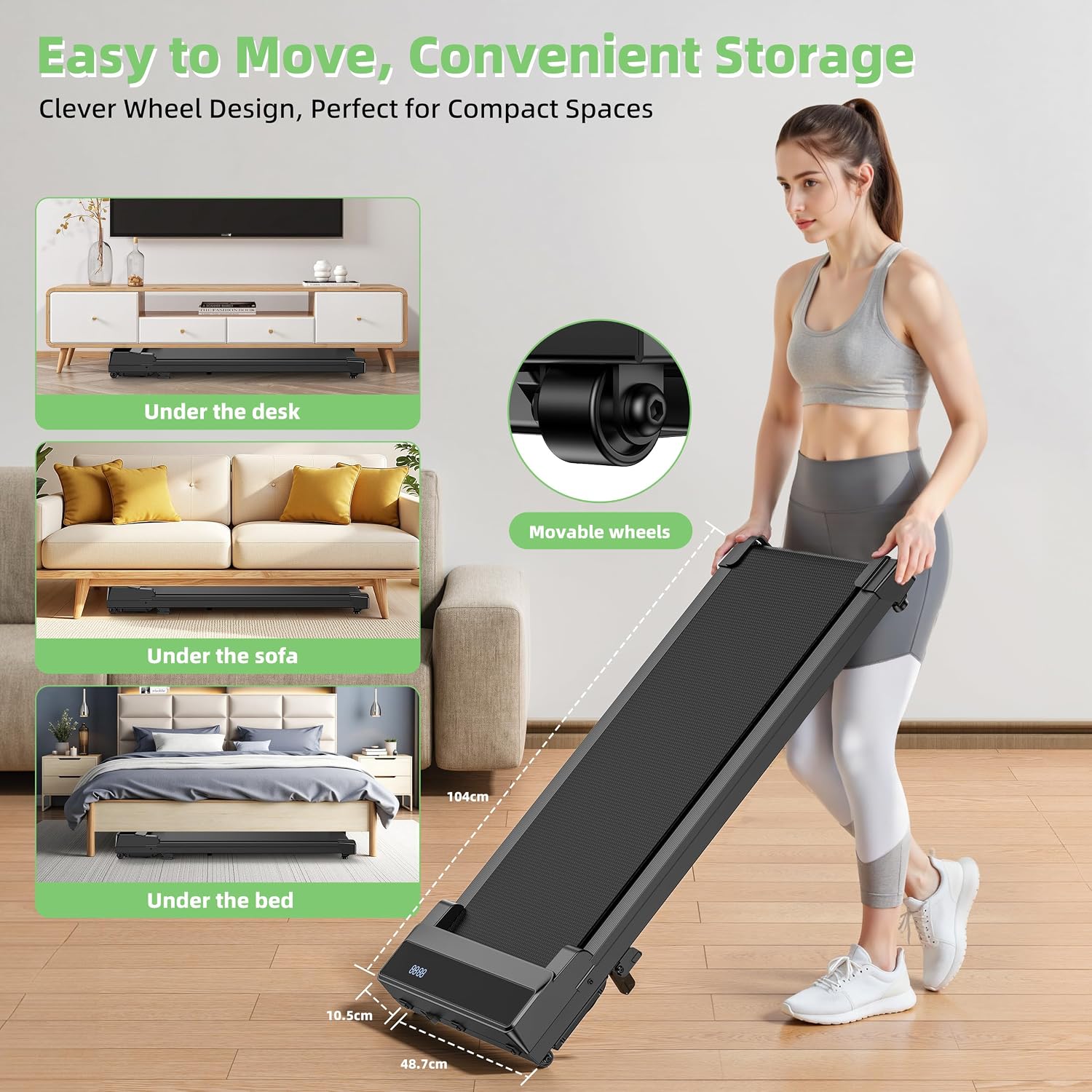 Thumbnail 6 de Wilpkracy B01 Walking Pad Treadmill with 5% Manual Incline and Remote