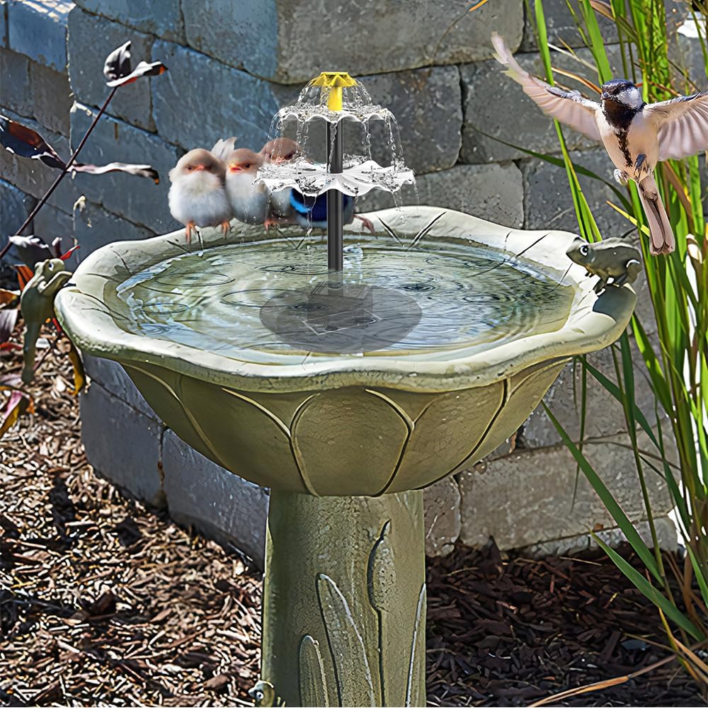 Detalle 2 de Solar-Teichpumpe Außen 2,5W – Springbrunnen und Vogelbad-Dekoration