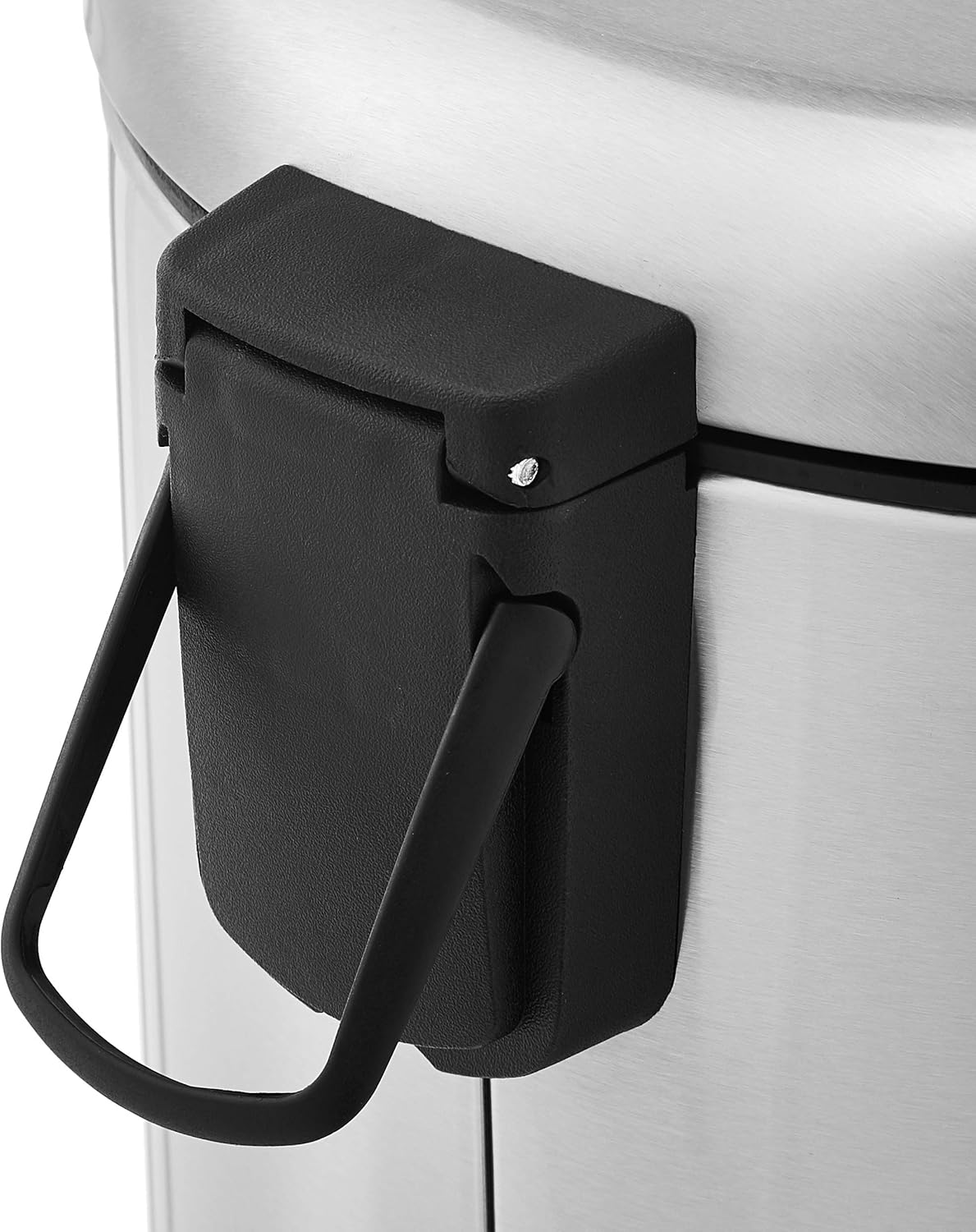 Detalle de Amazon Basics 20L Cylindrical Stainless Steel Dustbin with Round Pedal and Soft-Close Lid
