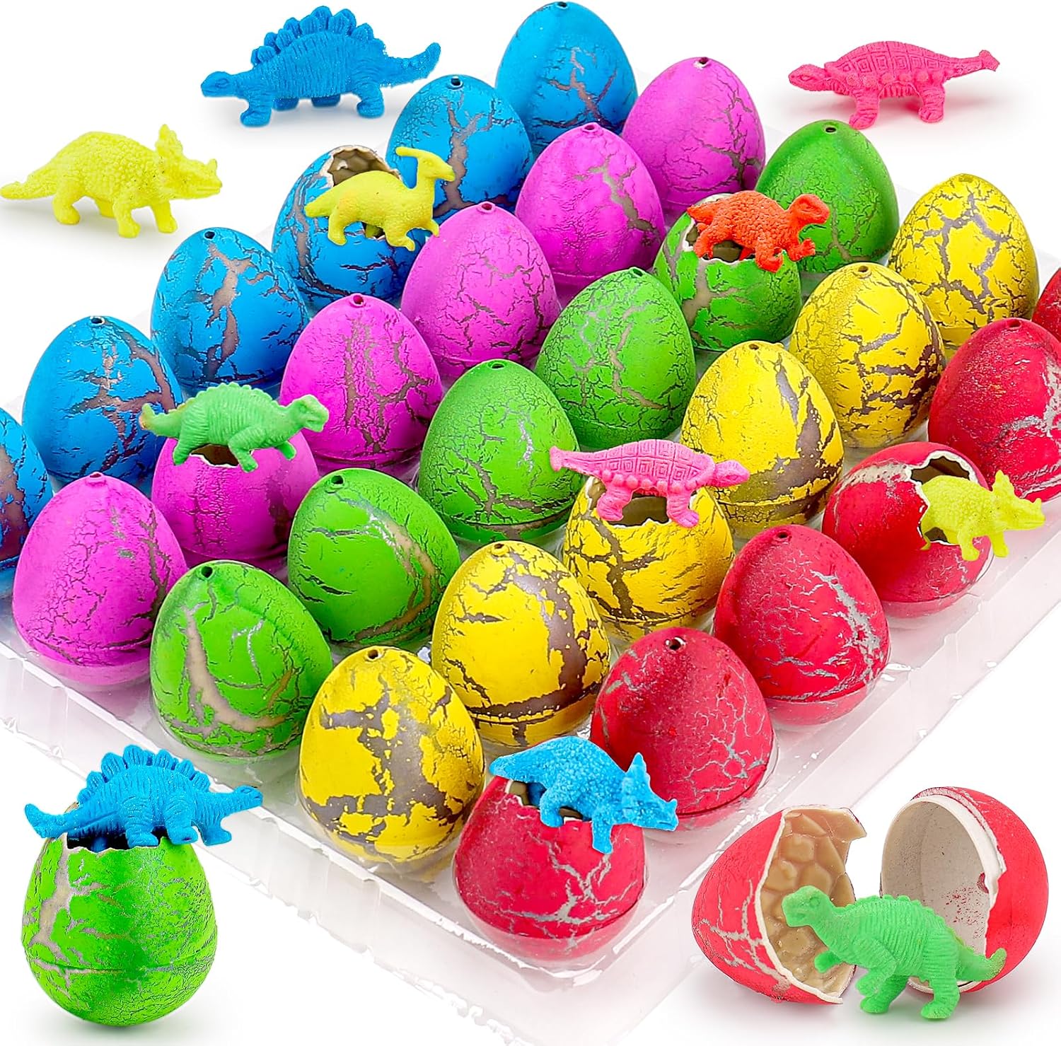 Detalle de 30PCS Large Hatching Dinosaur Eggs Toy Set