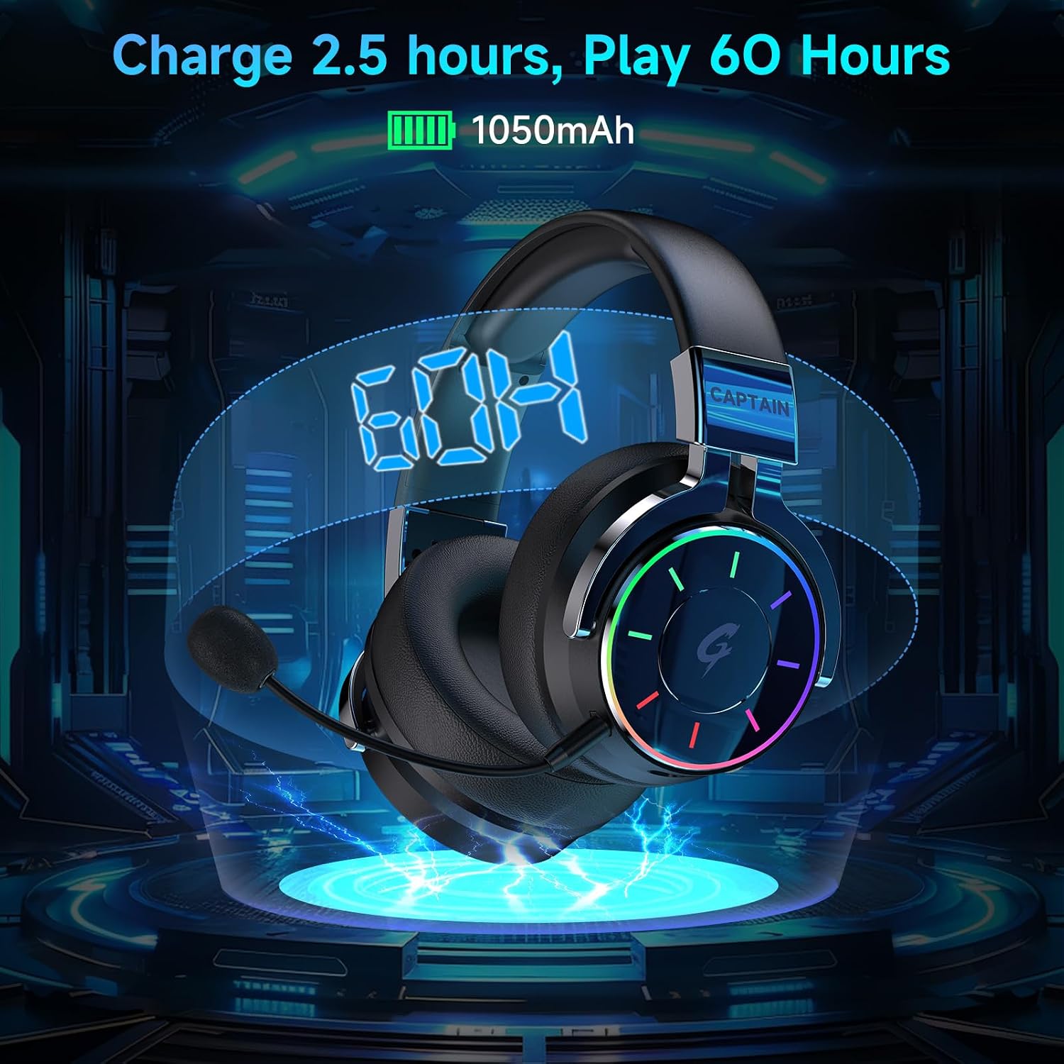 Detalle 2 de Gvyugke Wireless Gaming Headset for PC, PS5, PS4, Switch and More