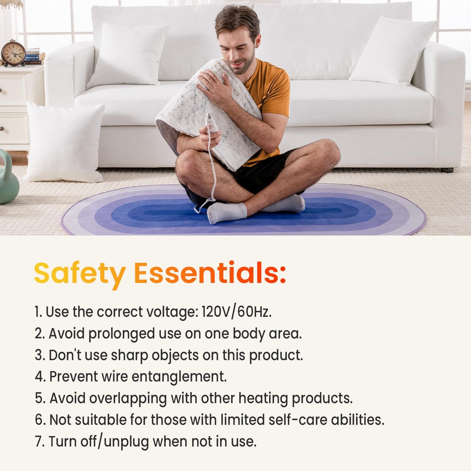 Thumbnail 6 de WOOMER electric heating pad 17 × 33 inches