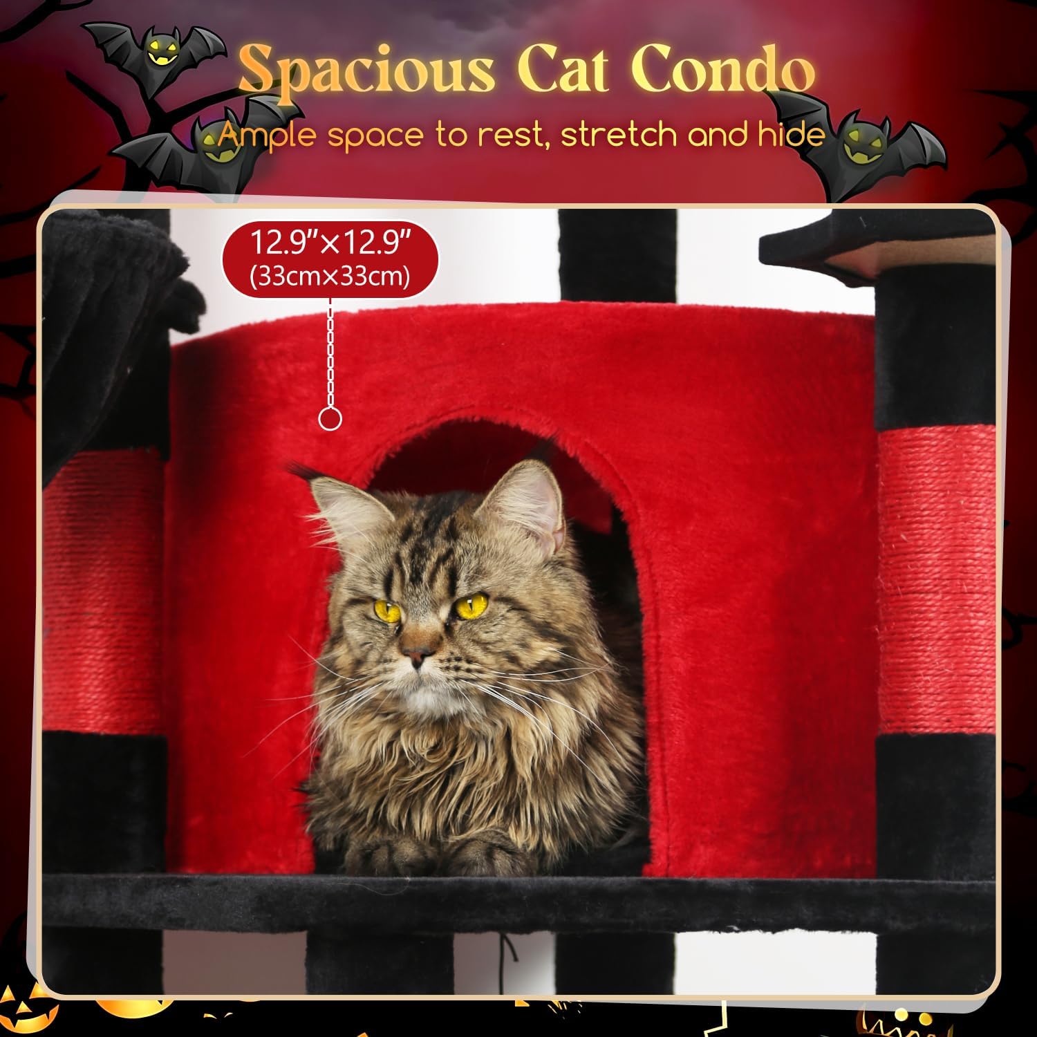 Thumbnail 4 de Globlazer Gothic Corner Cat Tower with Sisal Post and Lounger 🐱