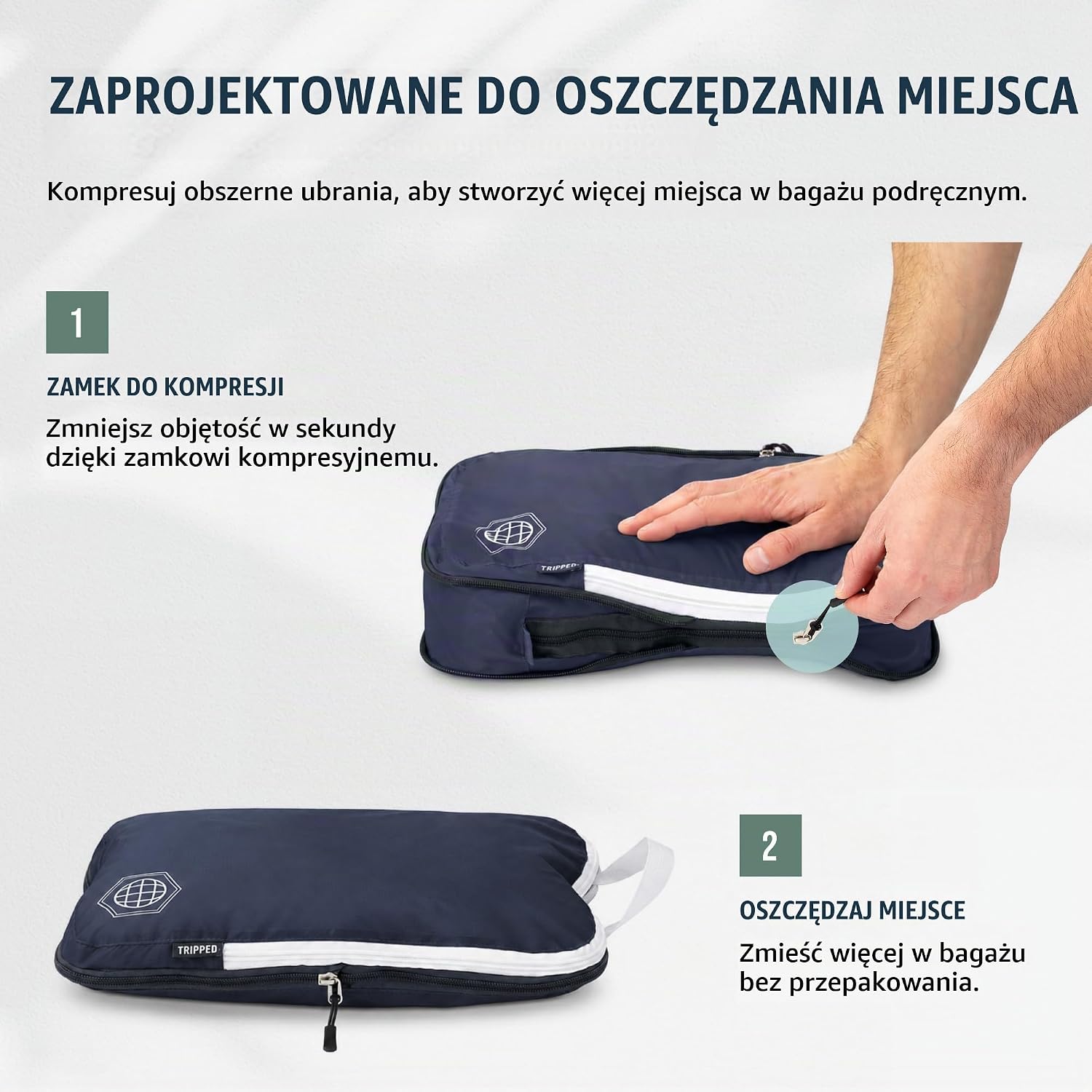 Thumbnail 3 de TRIPPED Travel Gear – 6 kompresyjnych kostek do pakowania, poliuretan, granatowe