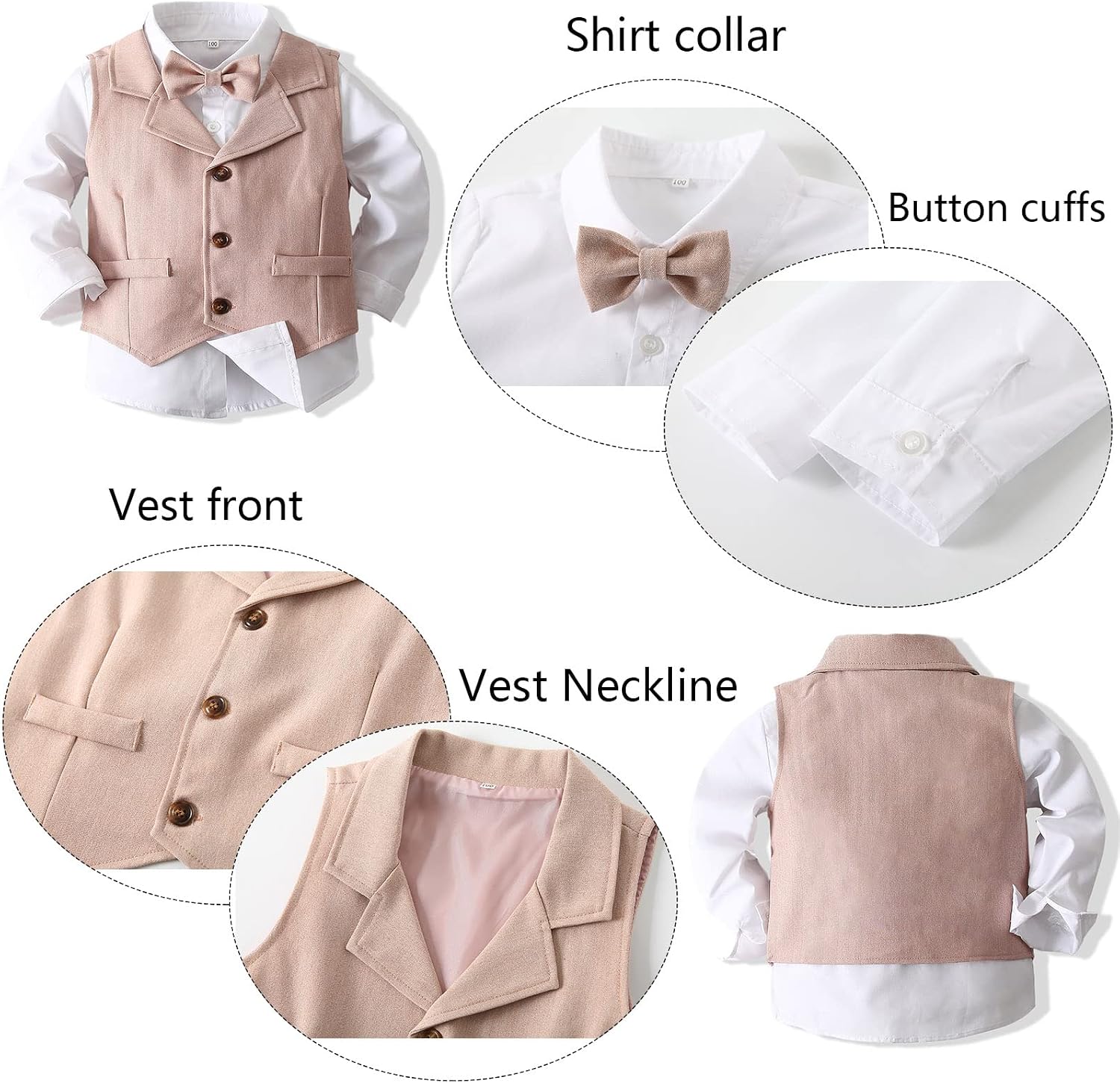 Thumbnail 2 de Kimocat Baby Boy Formal Suit Set Cotton Blend