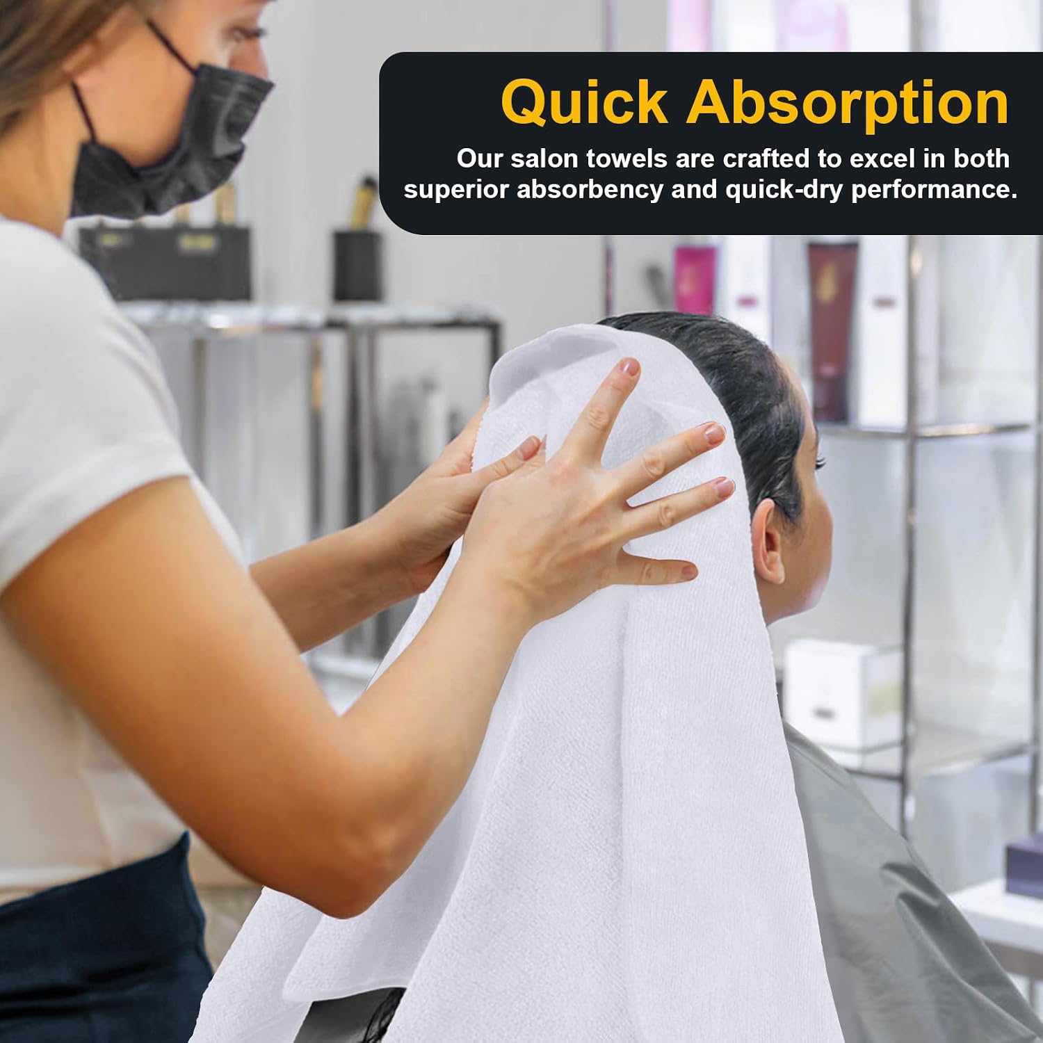 Detalle de UNIMADE Salon Towels 24 Pack: Ultra-Soft Microfiber Hand Towels, 16x29 inches