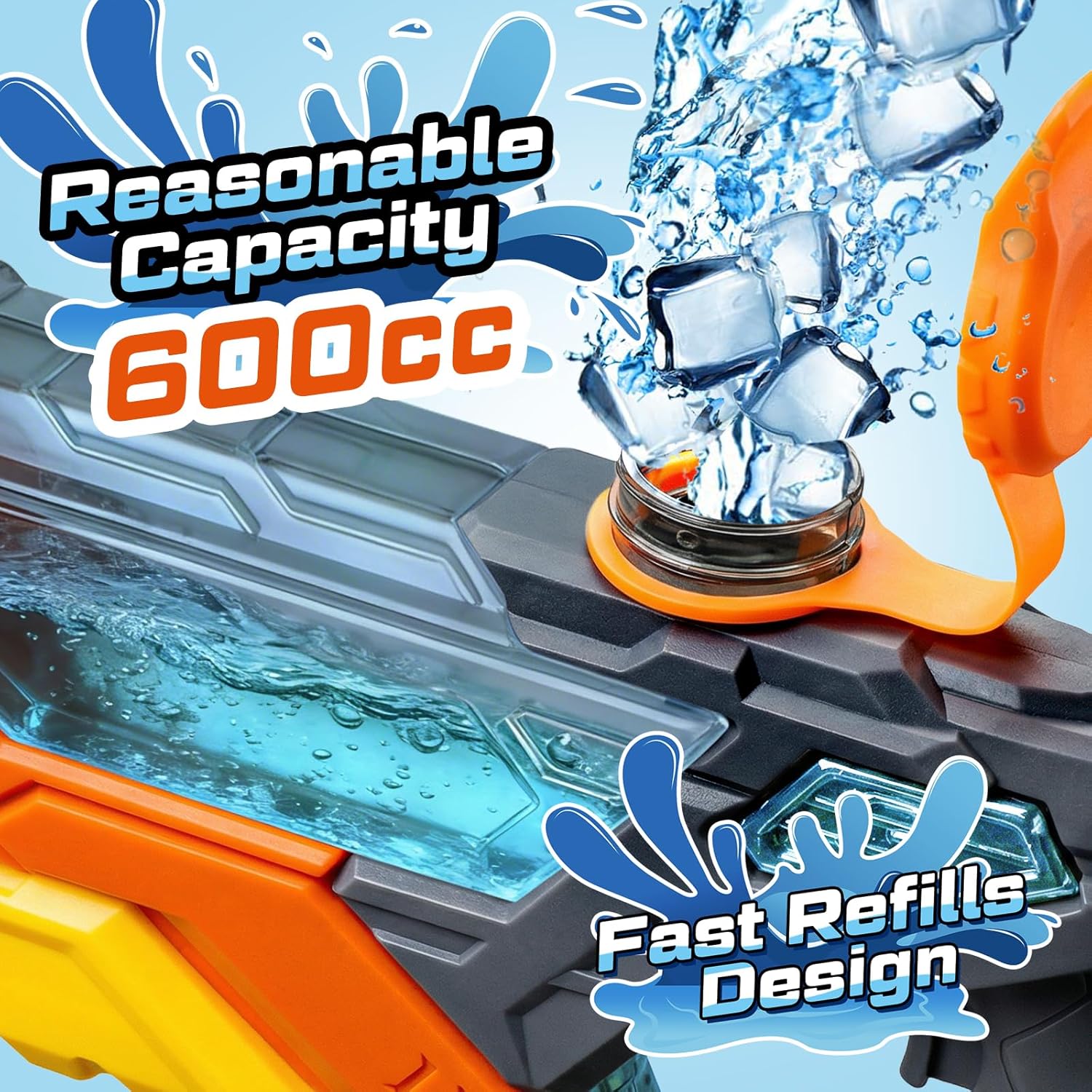 Thumbnail 4 de Doviden Wasserpistole für Erwachsene, 600 ml, Reichweite bis zu 10 Meter – 4er-Set