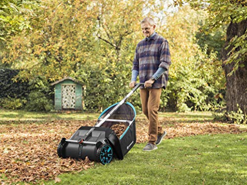 Detalle 2 de Gardena Laub- und Rasensammler 3565-20: Kehrmaschine für den Garten mit entnehmbarem Fangsack