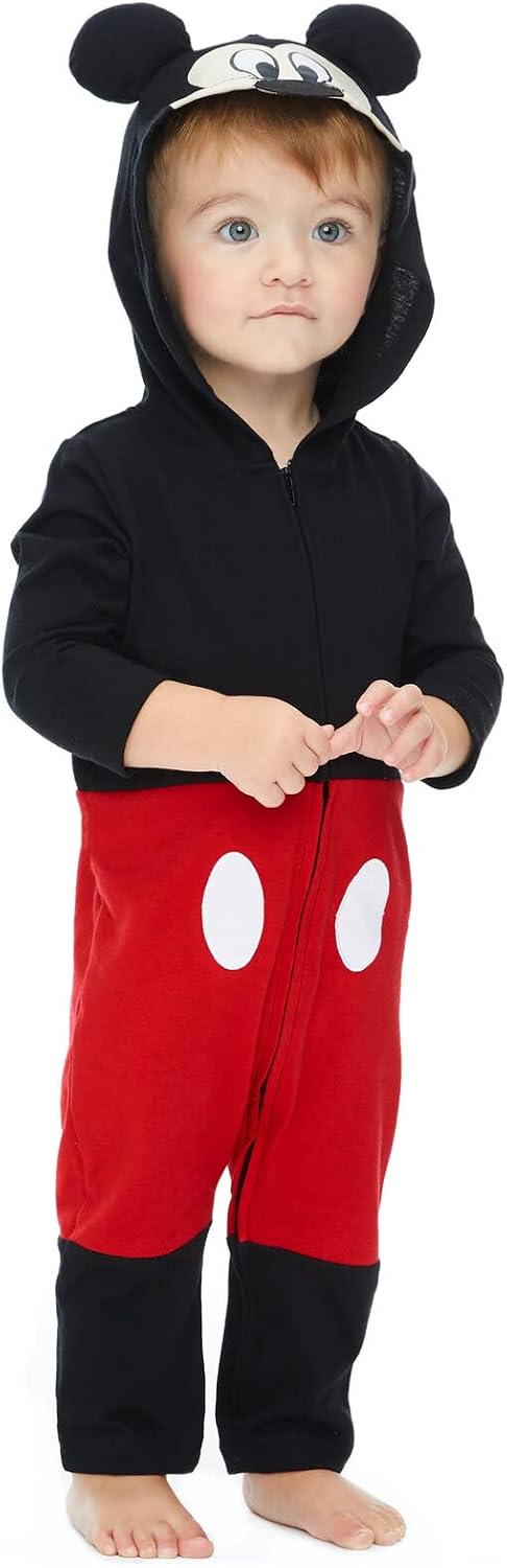 Detalle de Disney 6N7725MM Mickey Mouse Hooded Coverall with Jersey Fabric and Chin Guard