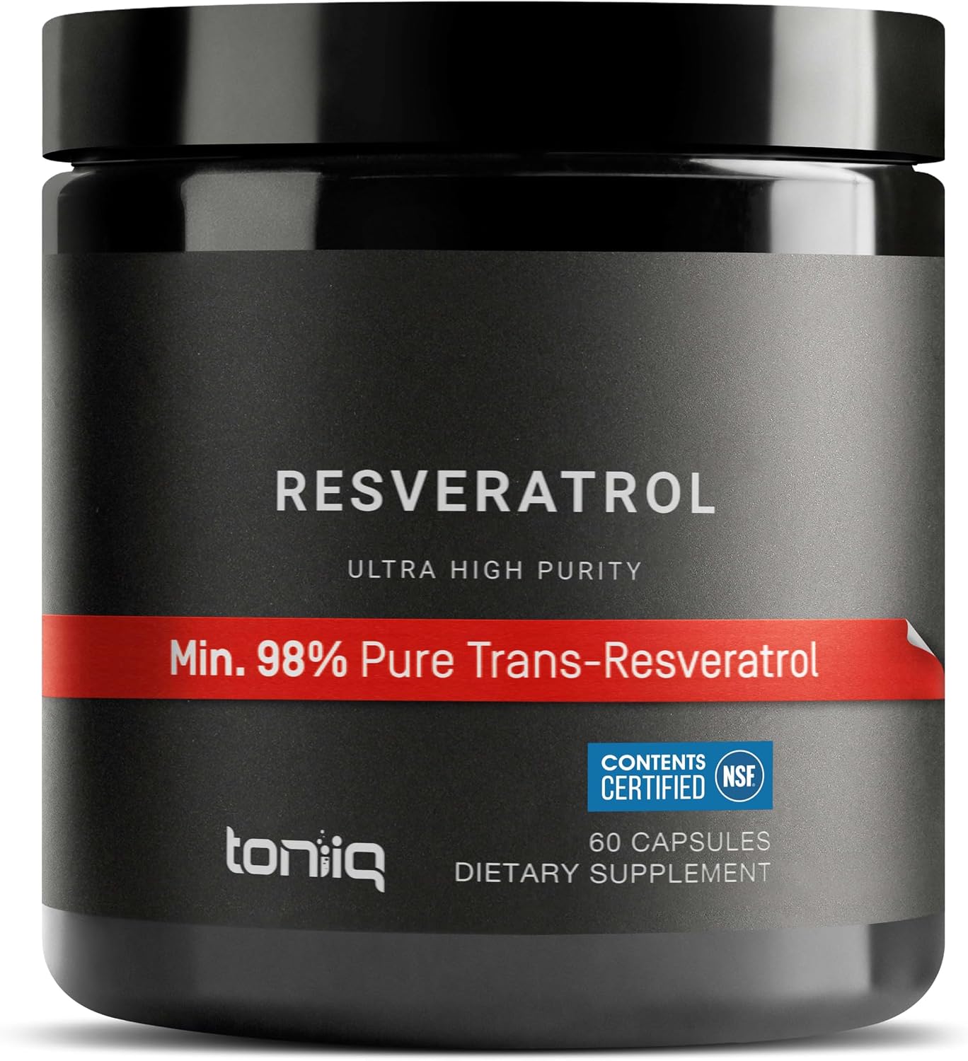 Detalle de Toniiq Resveratrol supplements Capsules, 98% Trans-Resveratrol, 600 mg per Serving