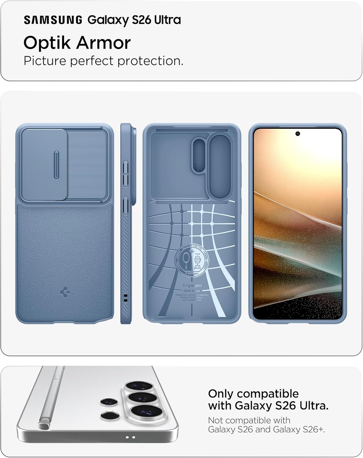 Thumbnail 1 de Spigen Cover Optik Armor per Samsung Galaxy S26 Ultra – Light Blue