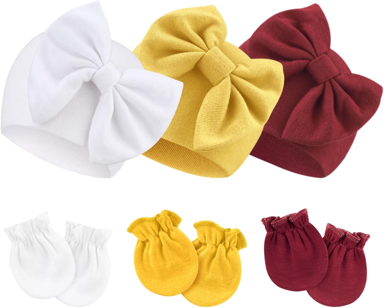 Detalle 2 de DRESHOW Newborn Cotton Hat and Mittens 0–6 months