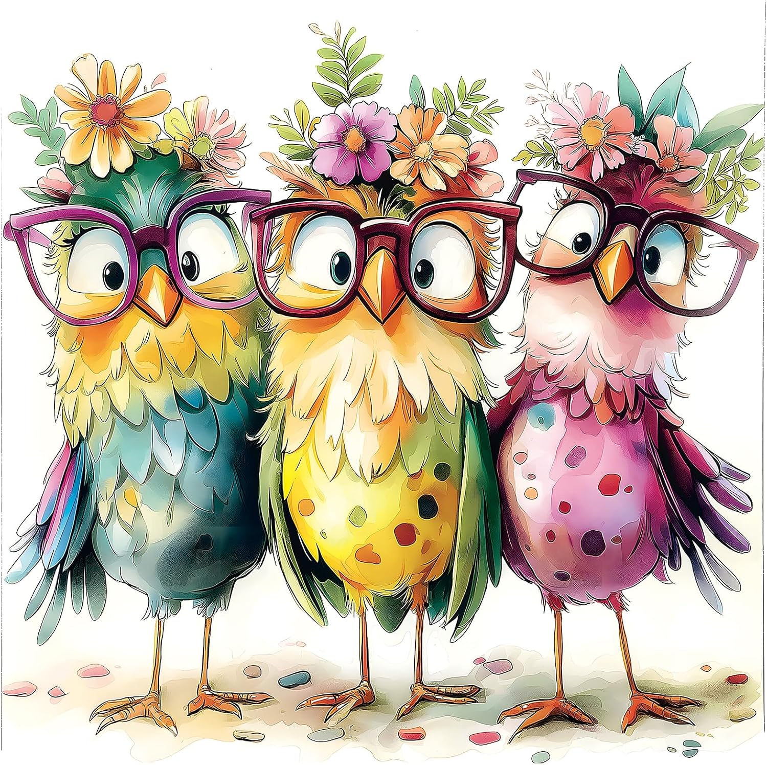 Detalle de Colorful Owls 500 Puzzle for Adults 🧩
