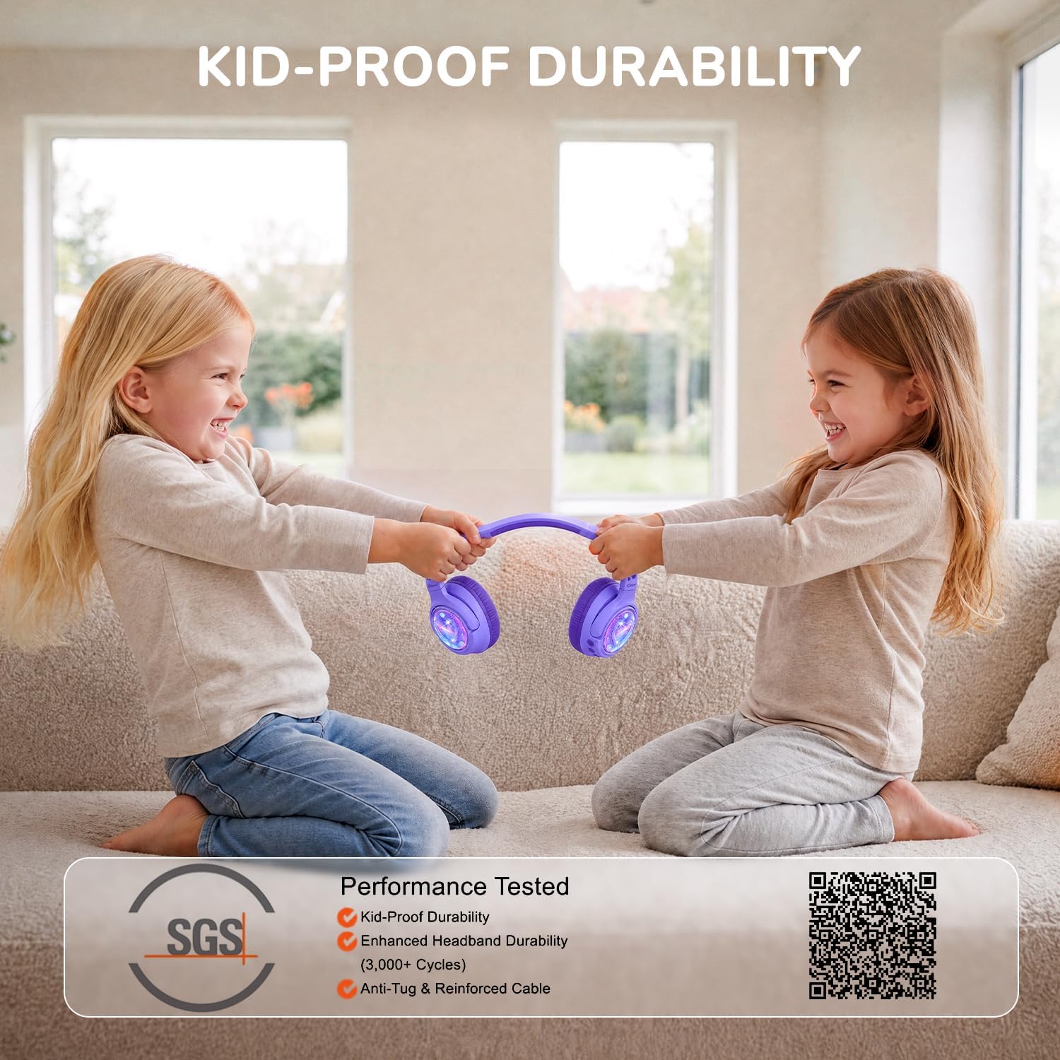 Detalle de iClever Kids Bluetooth Headphones P550