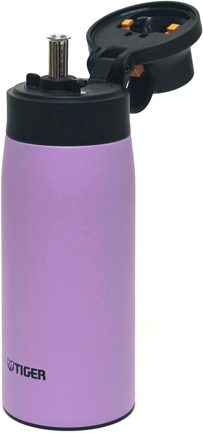 Detalle de タイガー魔法瓶 MCS-A35NVT ストロー付き水筒 350ml 保冷専用・ステンレス製