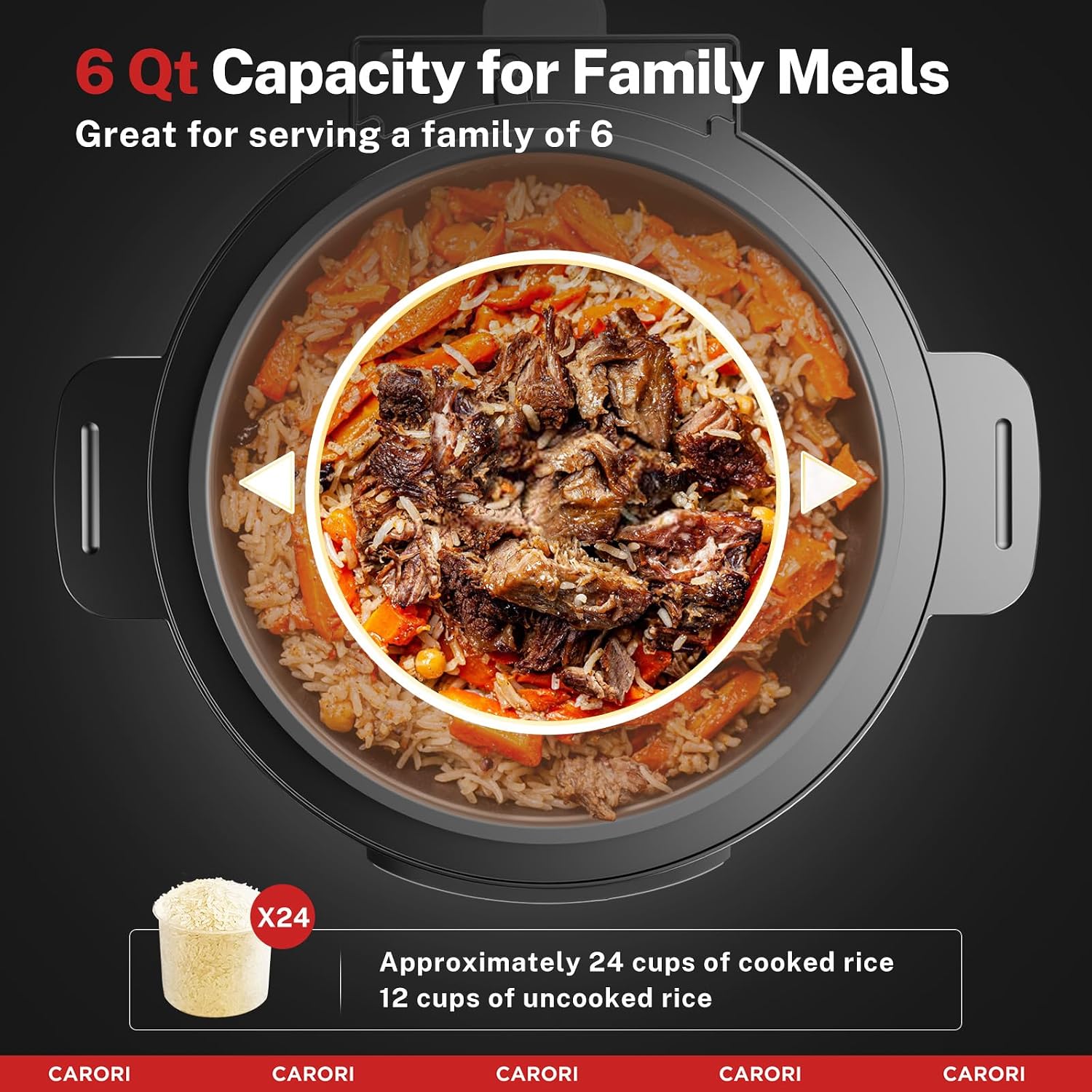 Thumbnail 6 de CARORI Electric Pressure Cooker 6 Quart
