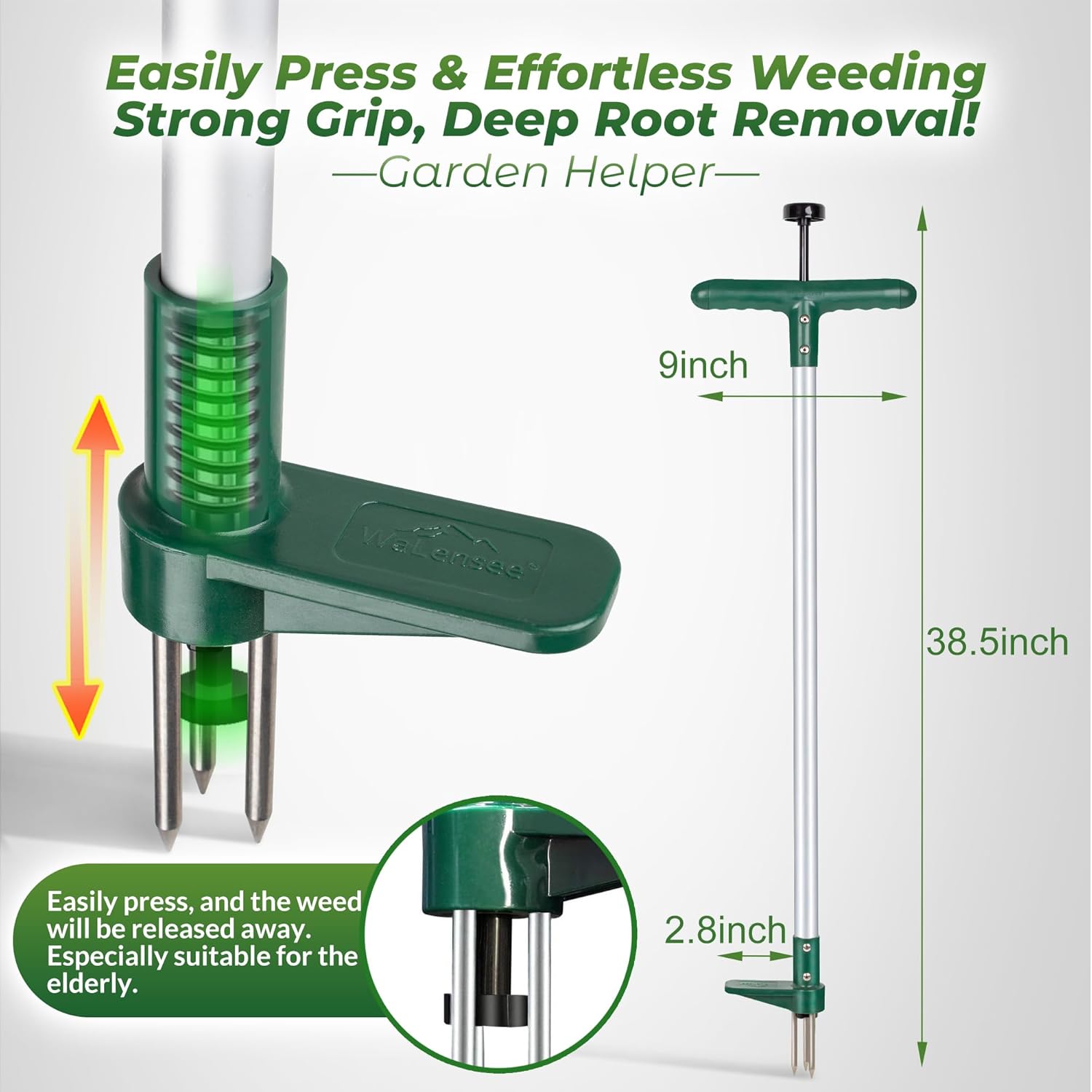 Detalle de Walensee Weed Puller stand-up weeder with 3 claws and long handle