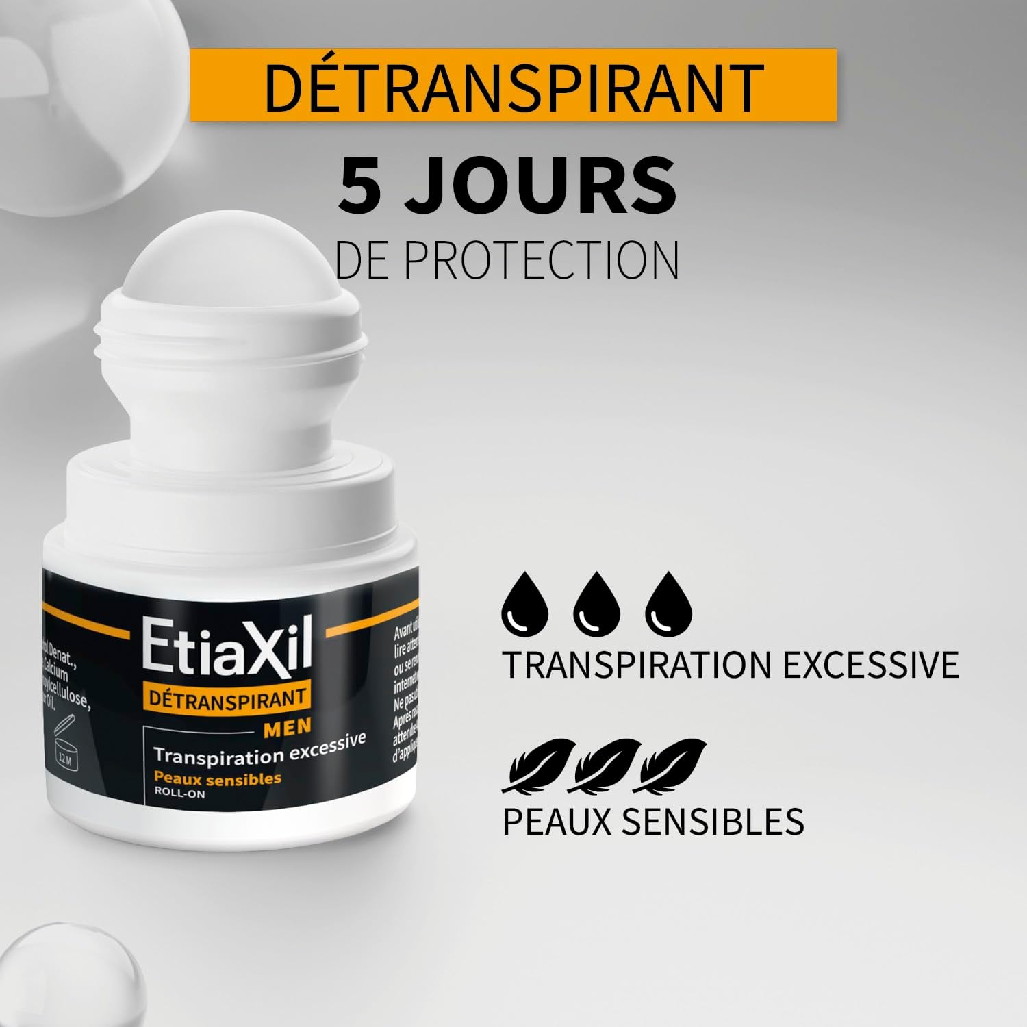 Detalle 2 de ETIAXIL Détranspirant homme 5 jours