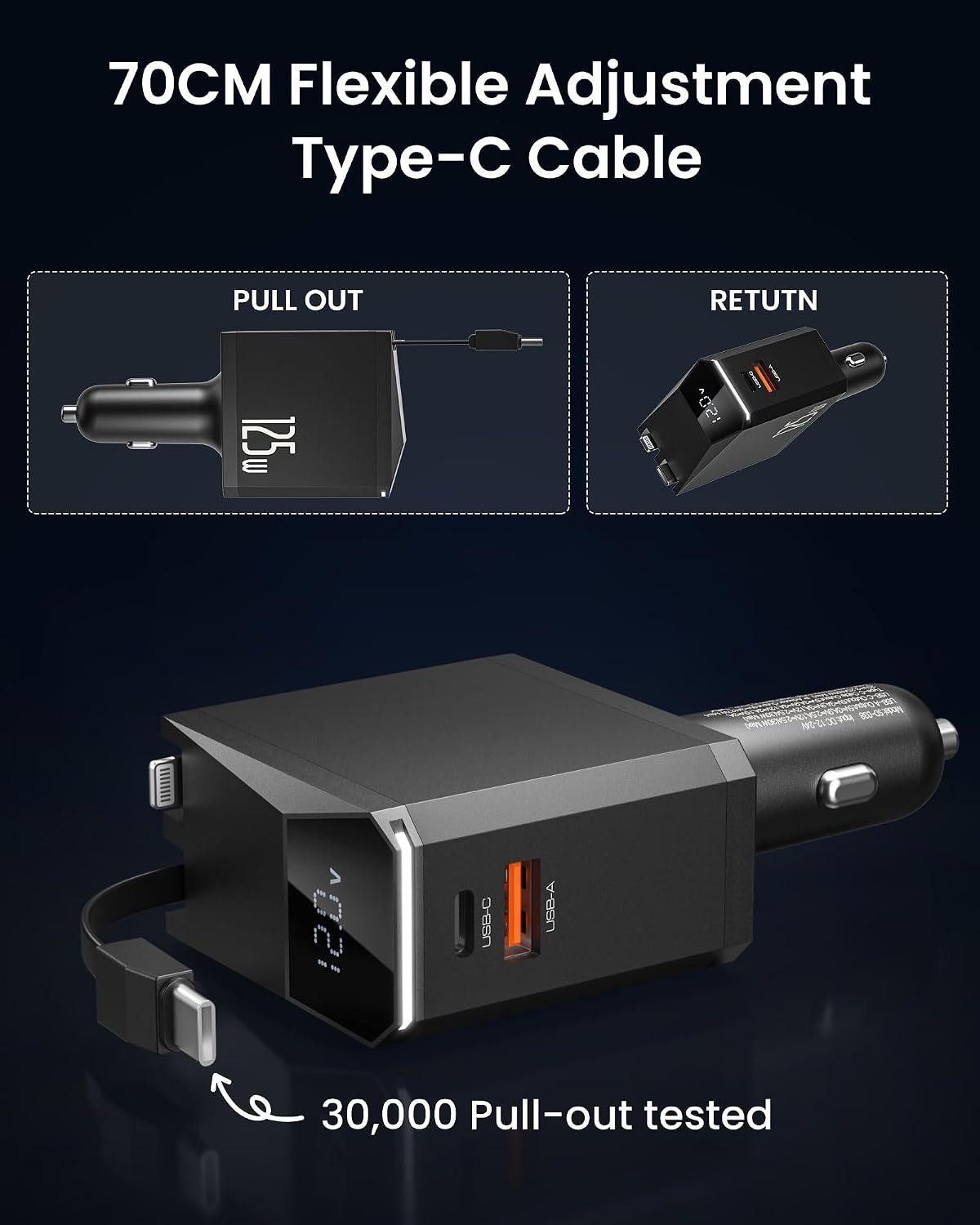 Thumbnail 2 de Caricabatterie Auto 125W USB C