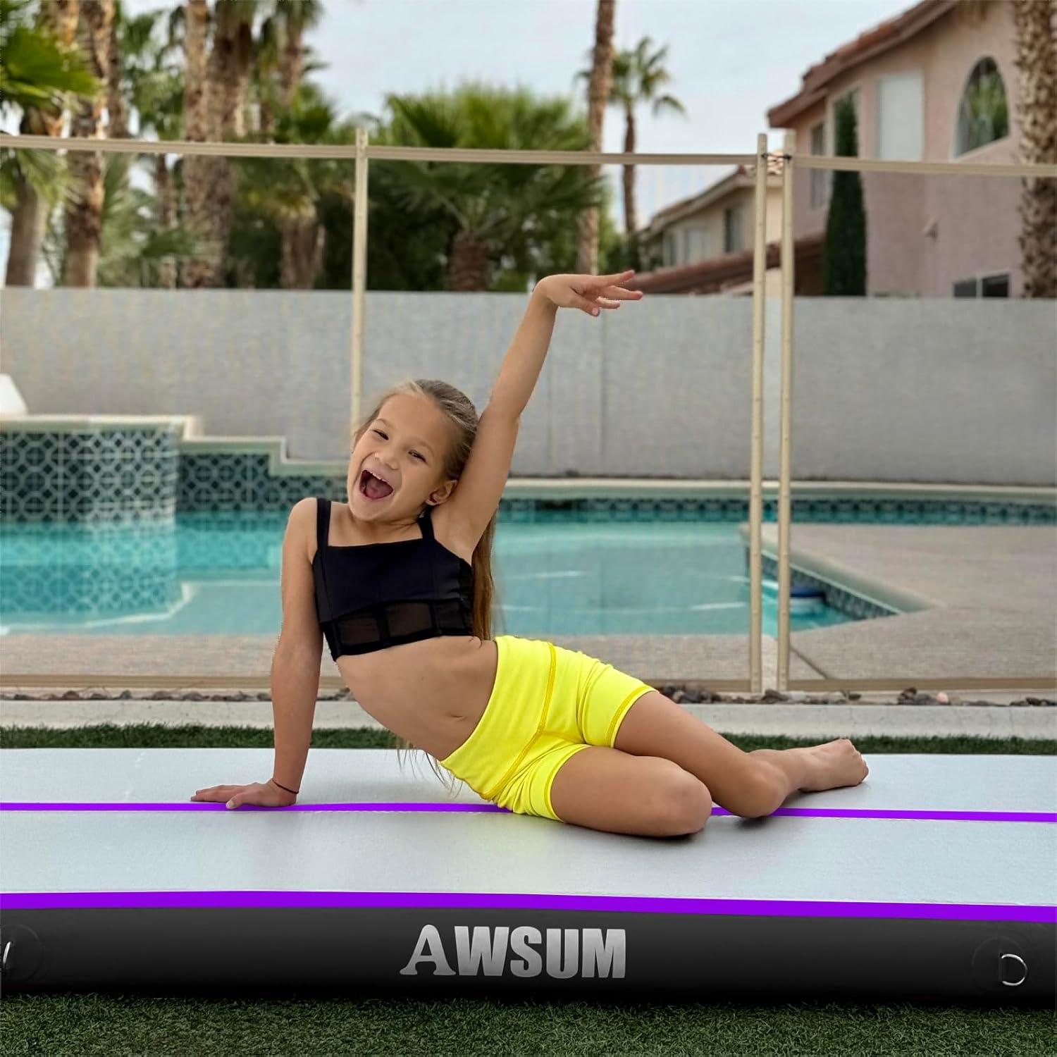 Detalle 2 de AWSUM Inflatable Gymnastics Mat 1000D Reinforced PVC