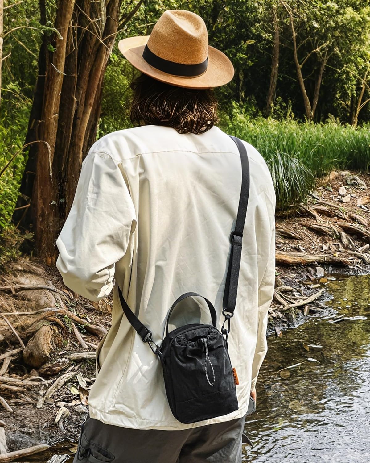 Thumbnail 6 de HAUMAUH Schultertasche Sling Bag – Wasserflasche, Crossbody, Diebstahlsicher, ideal für Training, Wandern und Radfahren