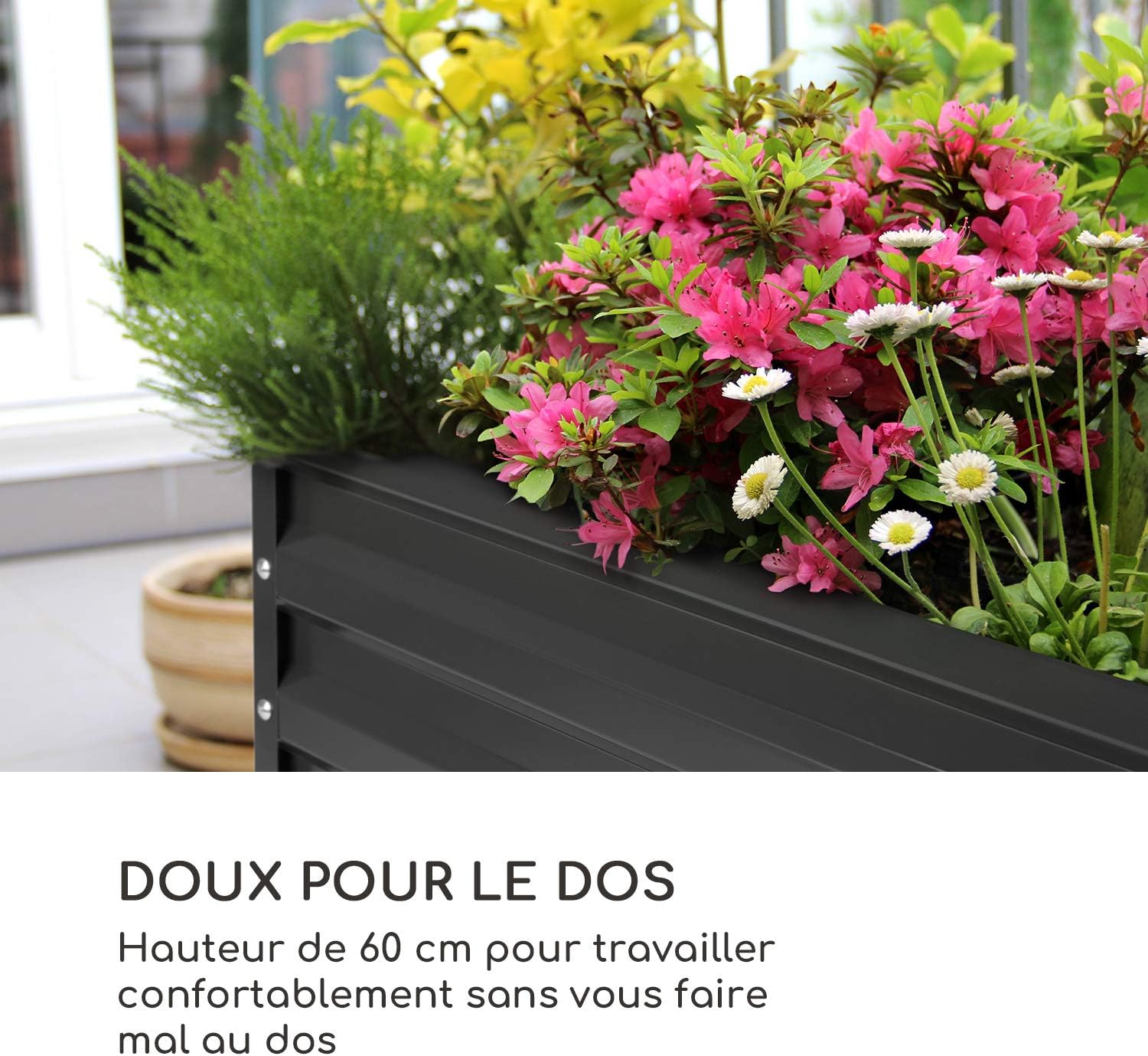Detalle de Blumfeldt High Grow GDMB4-HighGro-200-AN Raised Bed, 1200L Steel