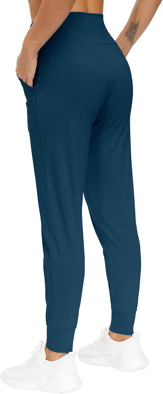 Detalle 2 de THE GYM PEOPLE women’s lightweight tapered joggers with four-way stretch