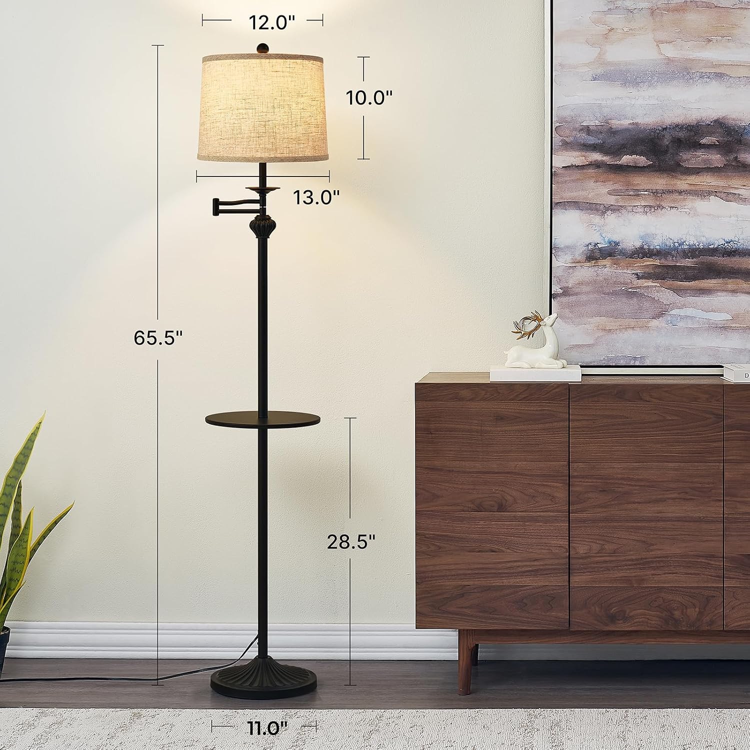 Detalle de Floor Lamp with 350° Swing Arm