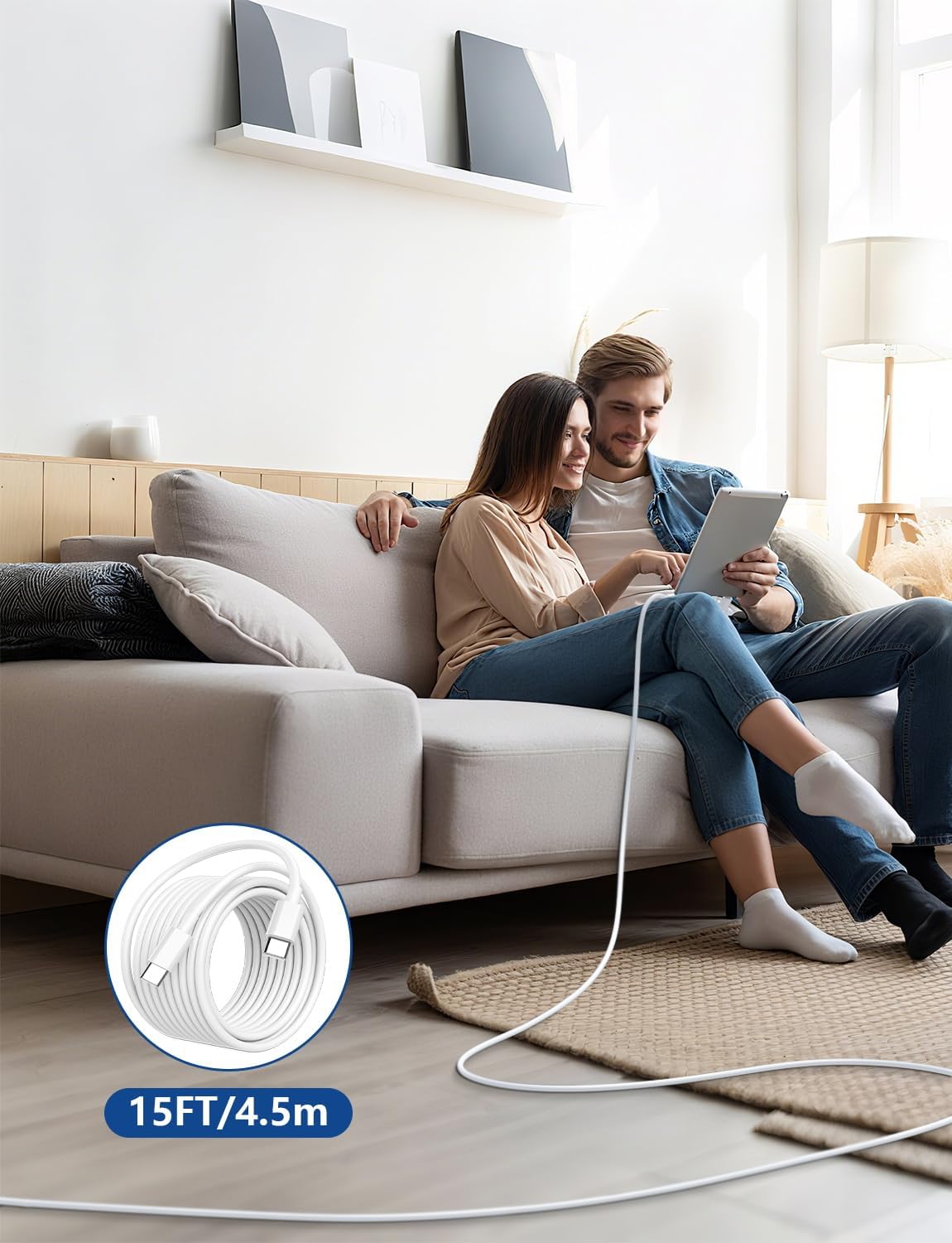 Thumbnail 4 de Cabepow 15ft USB-C to USB-C Cable