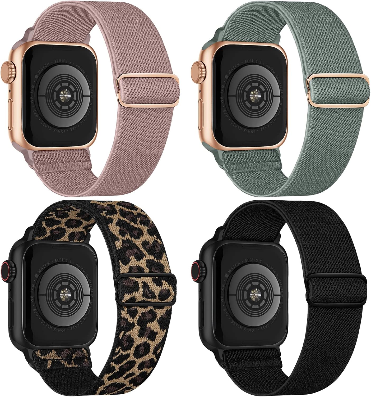 Detalle de CCnutri Stretchy Nylon Strap 4-pack 38–41mm