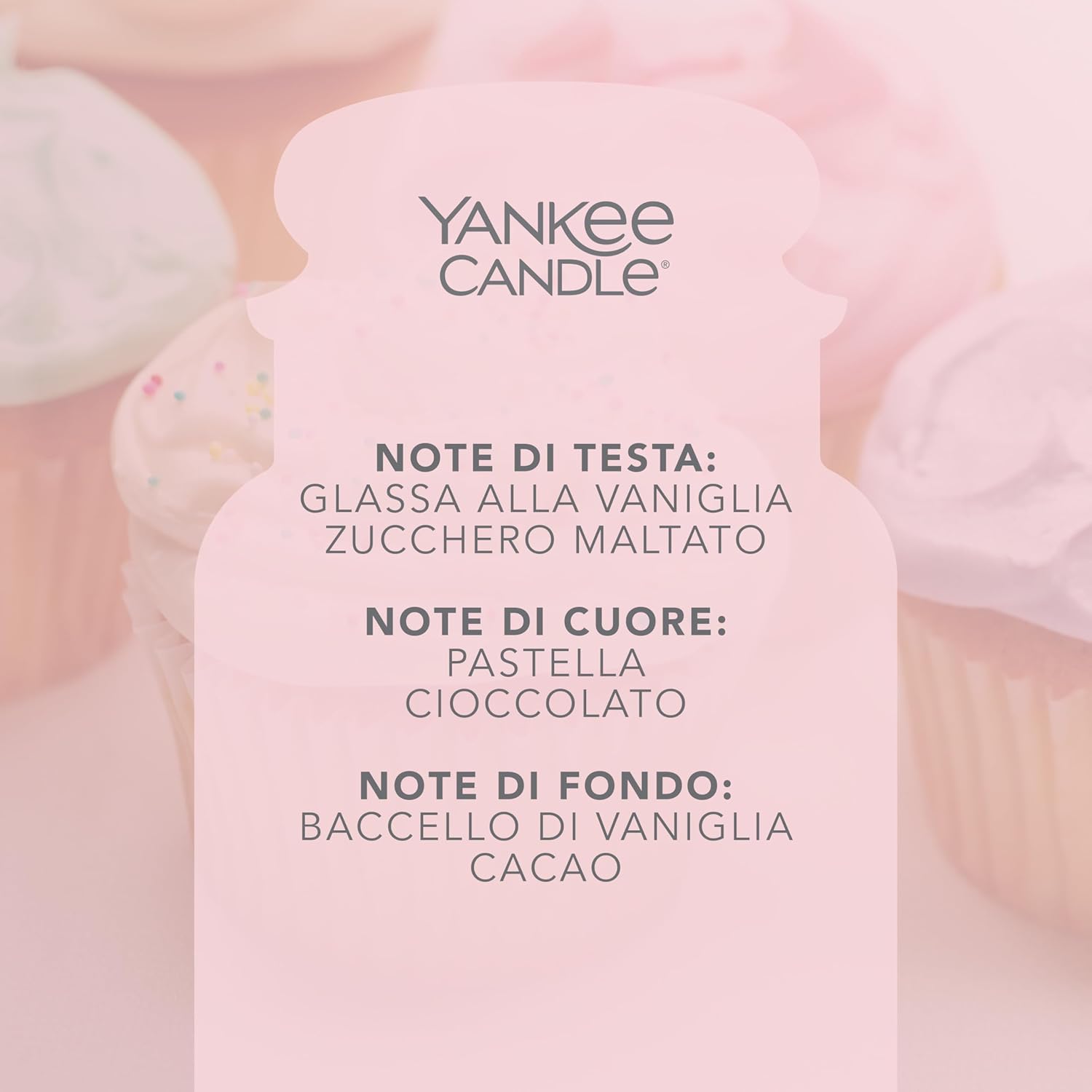 Detalle de Yankee Candle Candela profumata in giara grande Cupcake alla vaniglia
