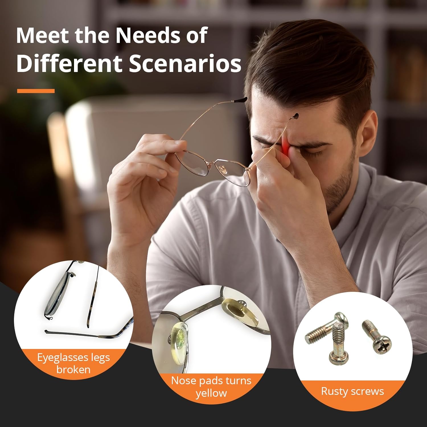 Detalle de JOREST Eyeglass Repairing Kit: a practical all-in-one toolkit for quick on-the-go fixes