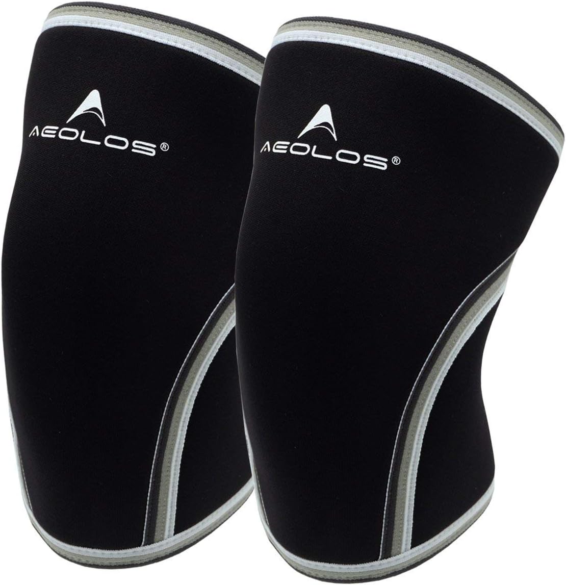 Detalle de AEOLOS 7 mm Knee Sleeves, Small Black, Neoprene Compression Pair